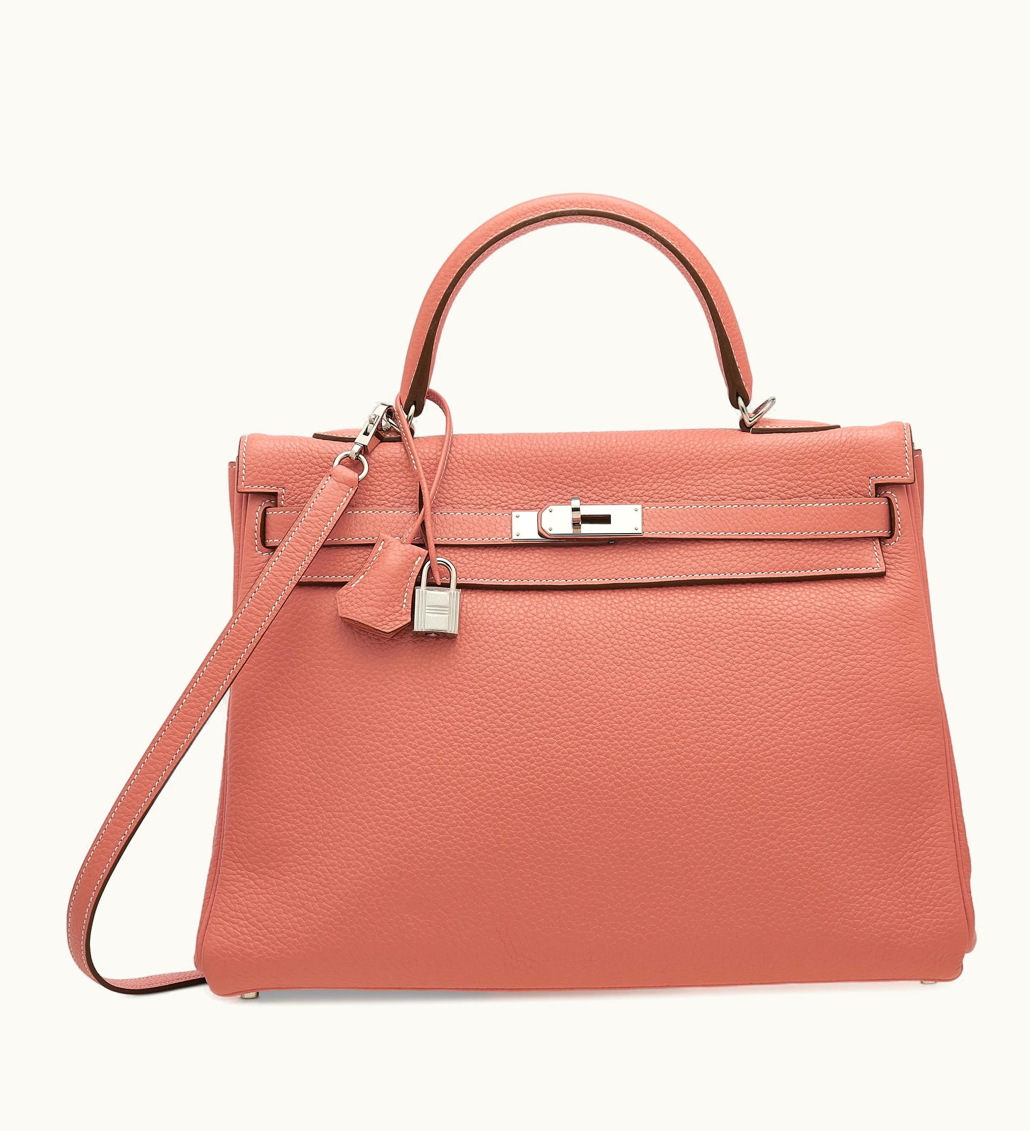 Hermès Hermès Kelly 35cm - Crevette - Epsom - Retourne - Palladium (PHW)