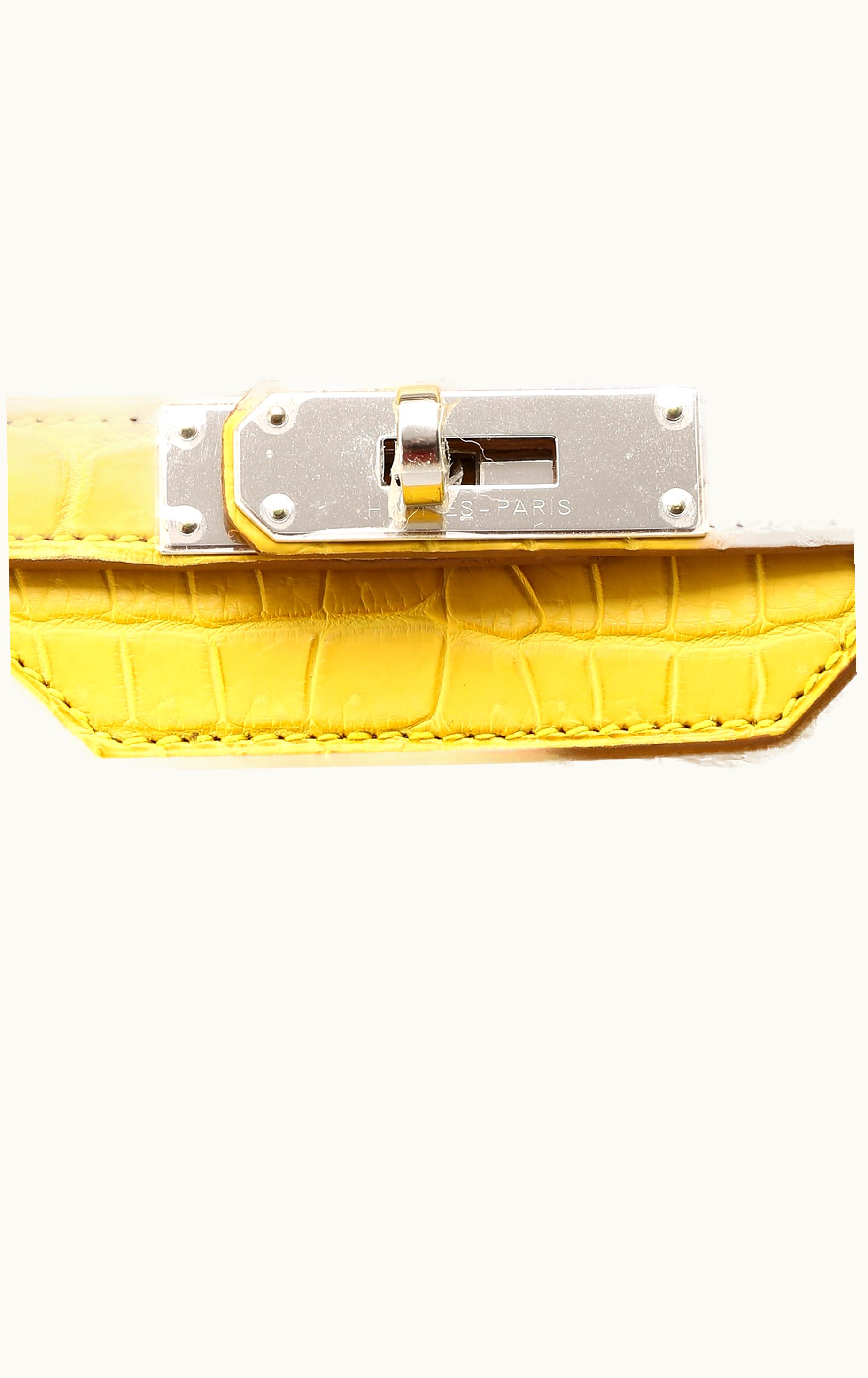 Hermès Hermès Kelly 35cm - Mimosa - Clemence - Retourne - Palladium (PHW)