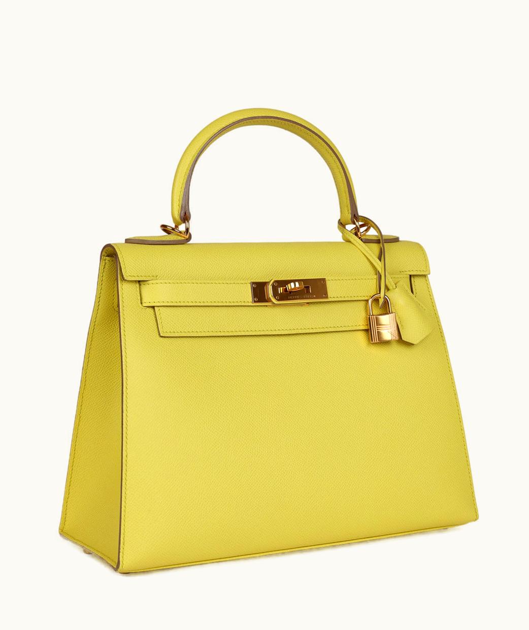 Hermès Hermès Kelly 35cm - Soufre - Togo - Sellier - Gold (GHW)