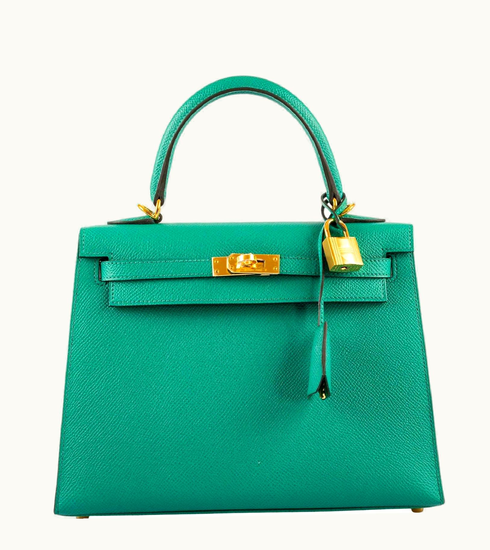 Hermès Hermès Kelly 35cm - Vert Jade - Swift - Retourne - Gold (GHW)