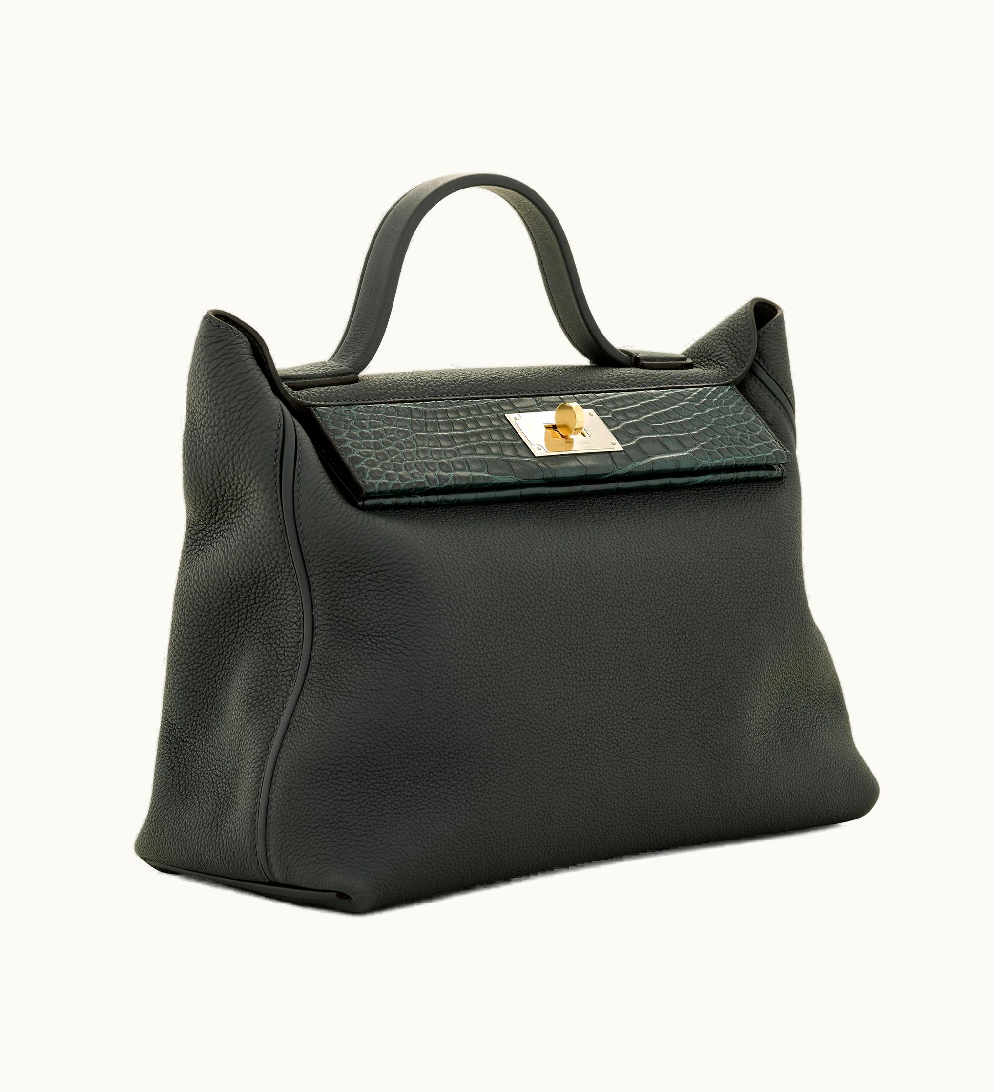 Hermès Hermès Kelly 35cm - Vert Rousseau - Epsom - Retourne - Gold (GHW)