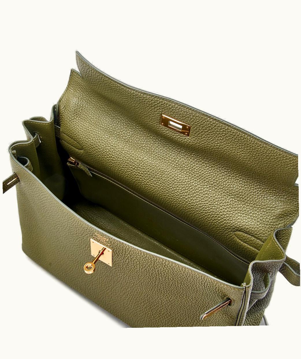 Hermès Hermès Kelly 35cm - Vert Veronese - Swift - Retourne - Gold (GHW)