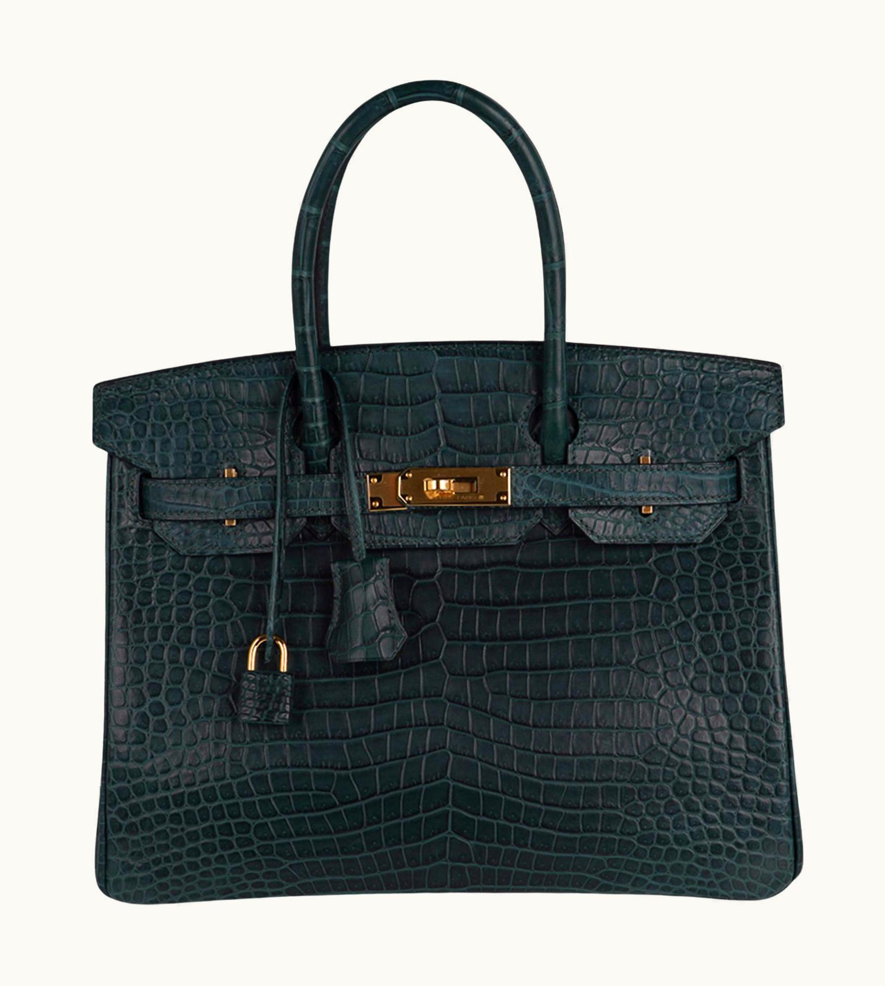 Hermès Hermès Kelly 35cm - Vert Fonce - Clemence - Sellier - Gold (GHW)