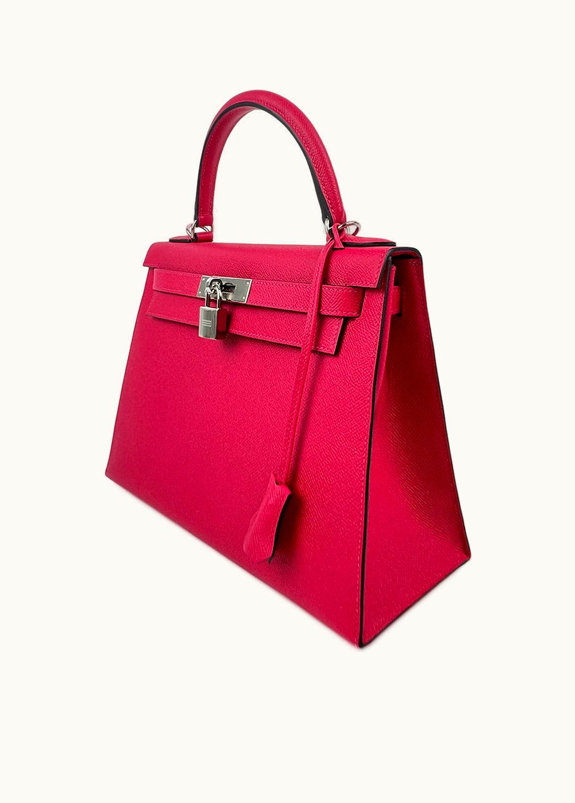 Hermès Hermès Kelly 35cm - Rose Mexico - Clemence - Retourne - Palladium (PHW)