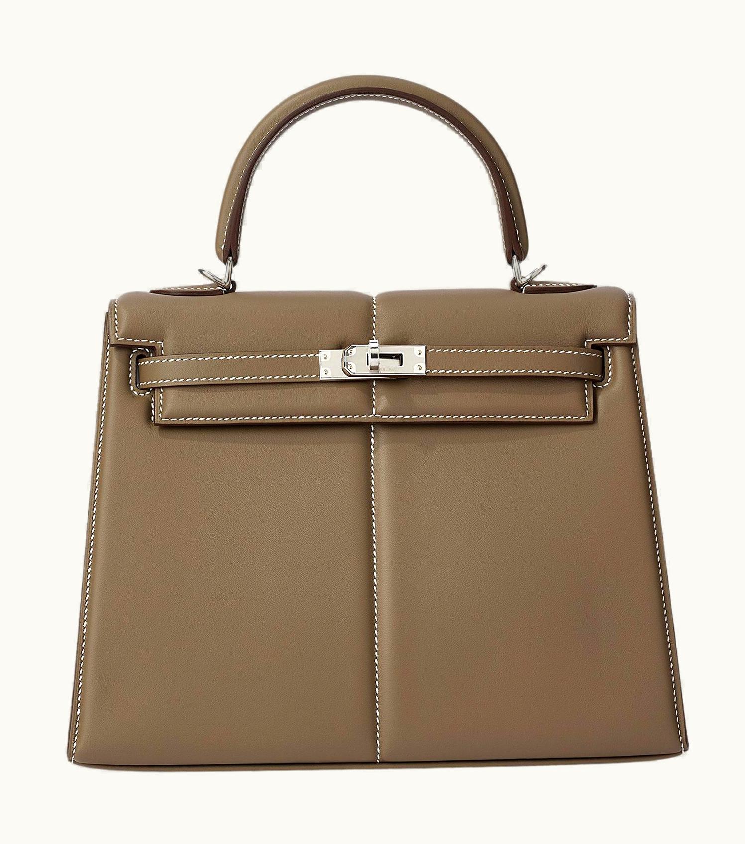 Hermès Hermès Kelly 35cm - Etoupe - Clemence - Sellier - Palladium (PHW)