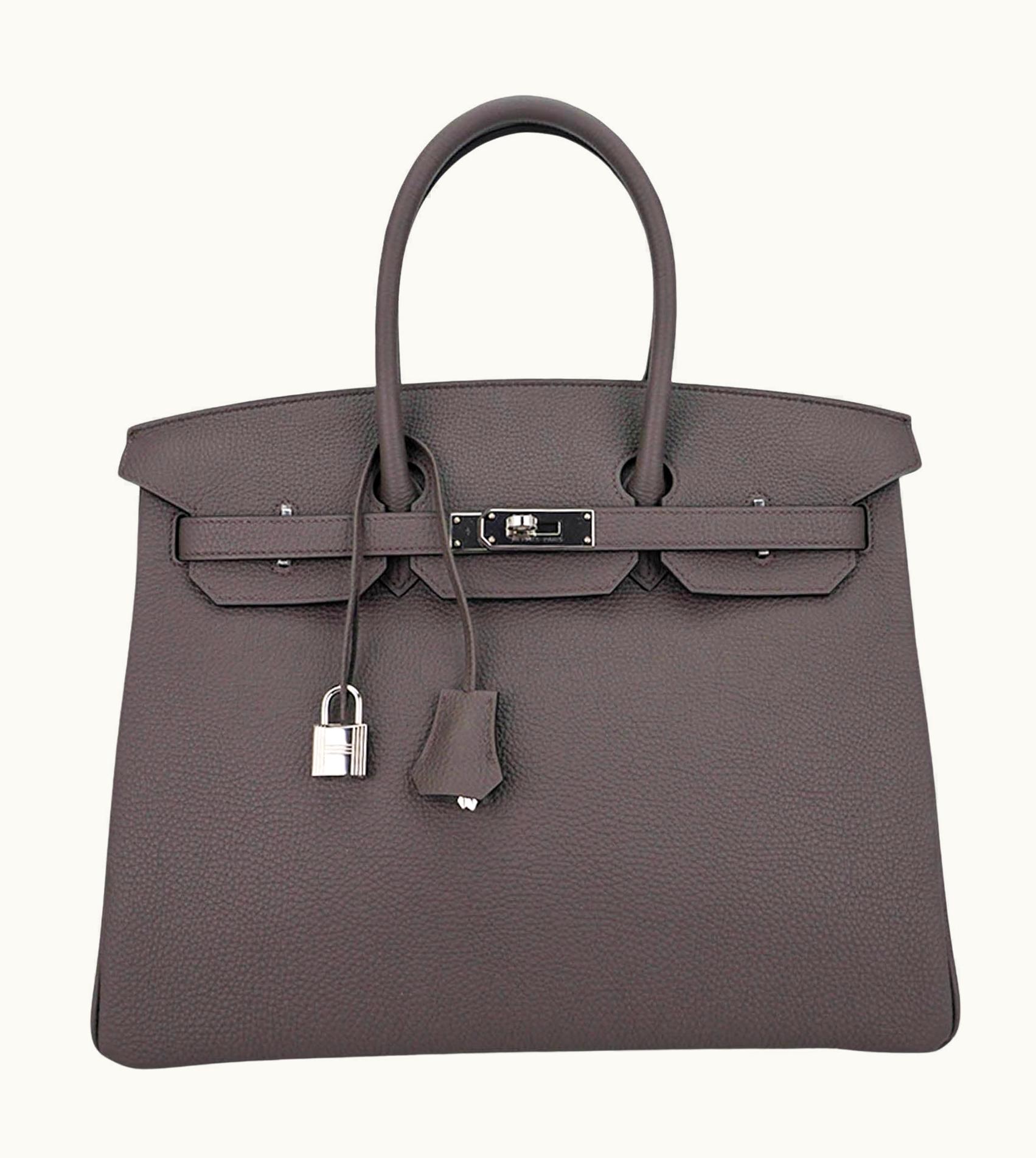 Hermès Hermès Kelly 35cm - Etain - Togo - Retourne - Palladium (PHW)