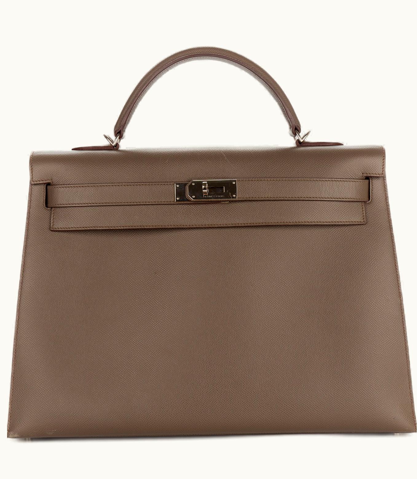 Hermès Hermès Kelly 35cm - Etain - Epsom - Sellier - Palladium (PHW)