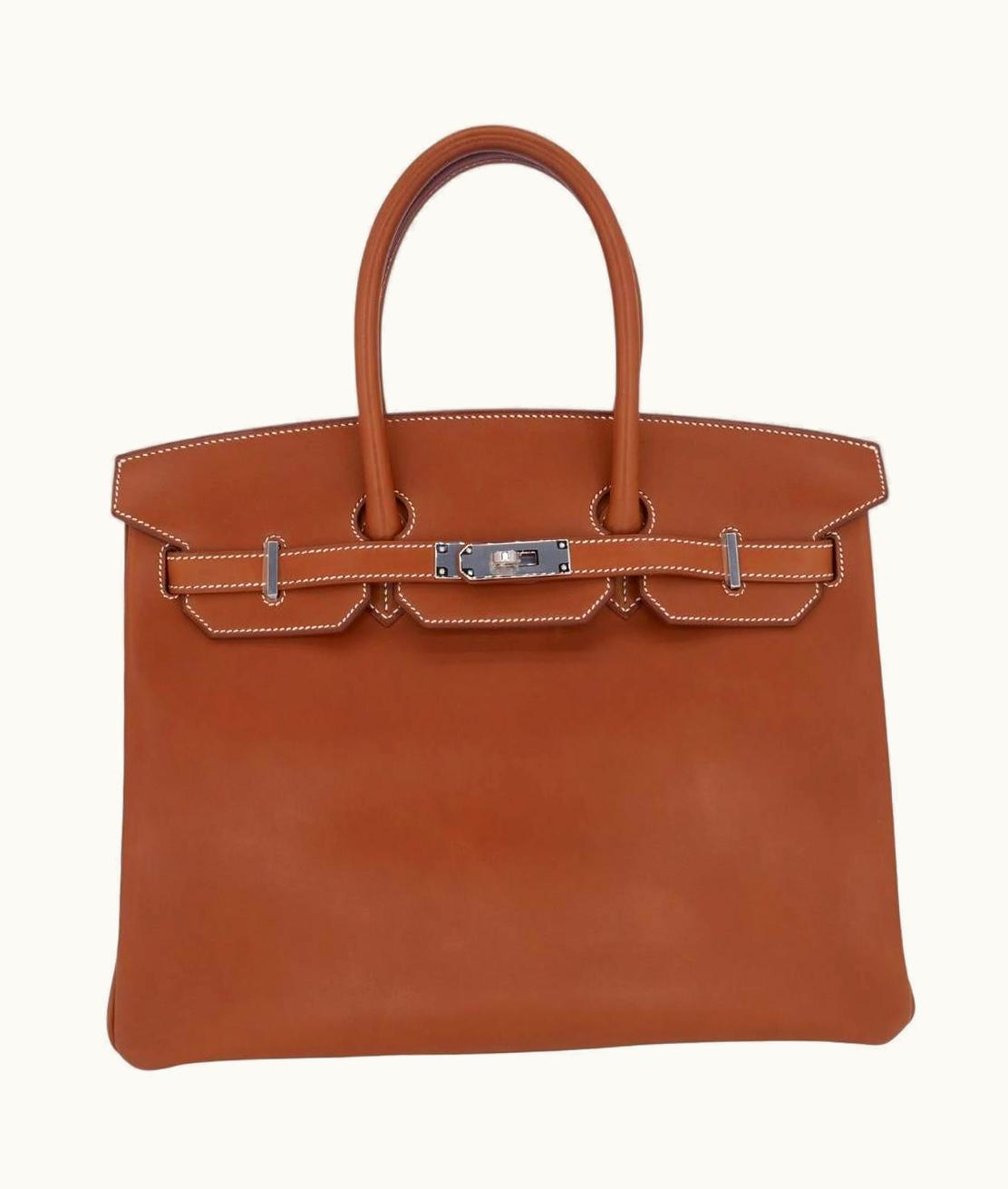 Hermès Hermès Kelly 35cm - Fauve - Swift - Sellier - Palladium (PHW)