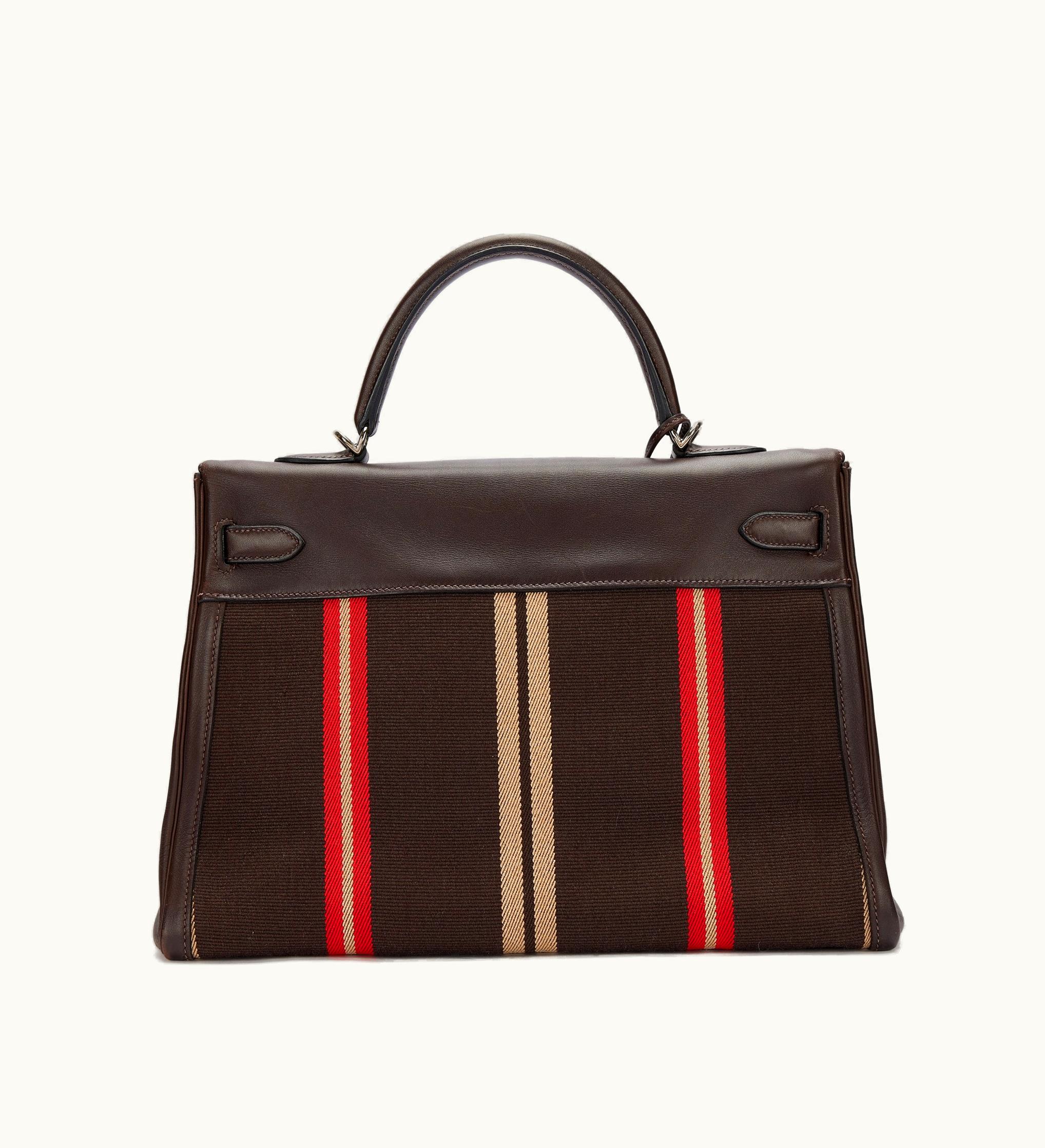 Hermès Hermès Kelly 35cm - Ebene - Clemence - Sellier - Palladium (PHW)