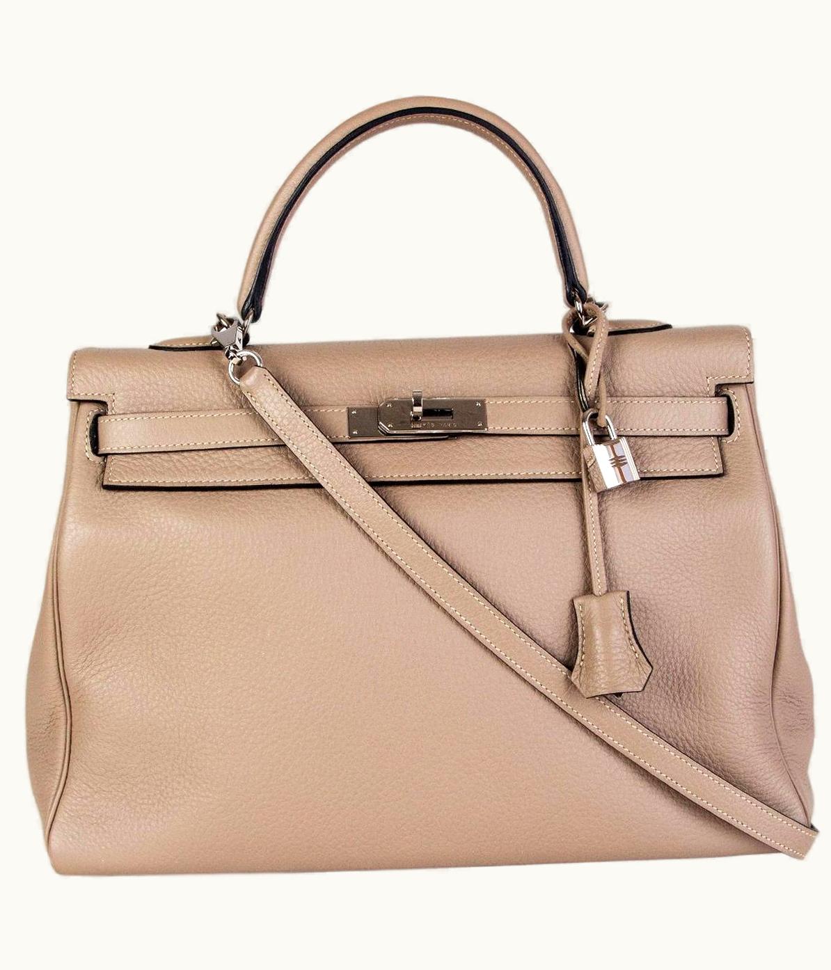 Hermès Hermès Kelly 35cm - Gris Tourterelle - Togo - Retourne - Palladium (PHW)