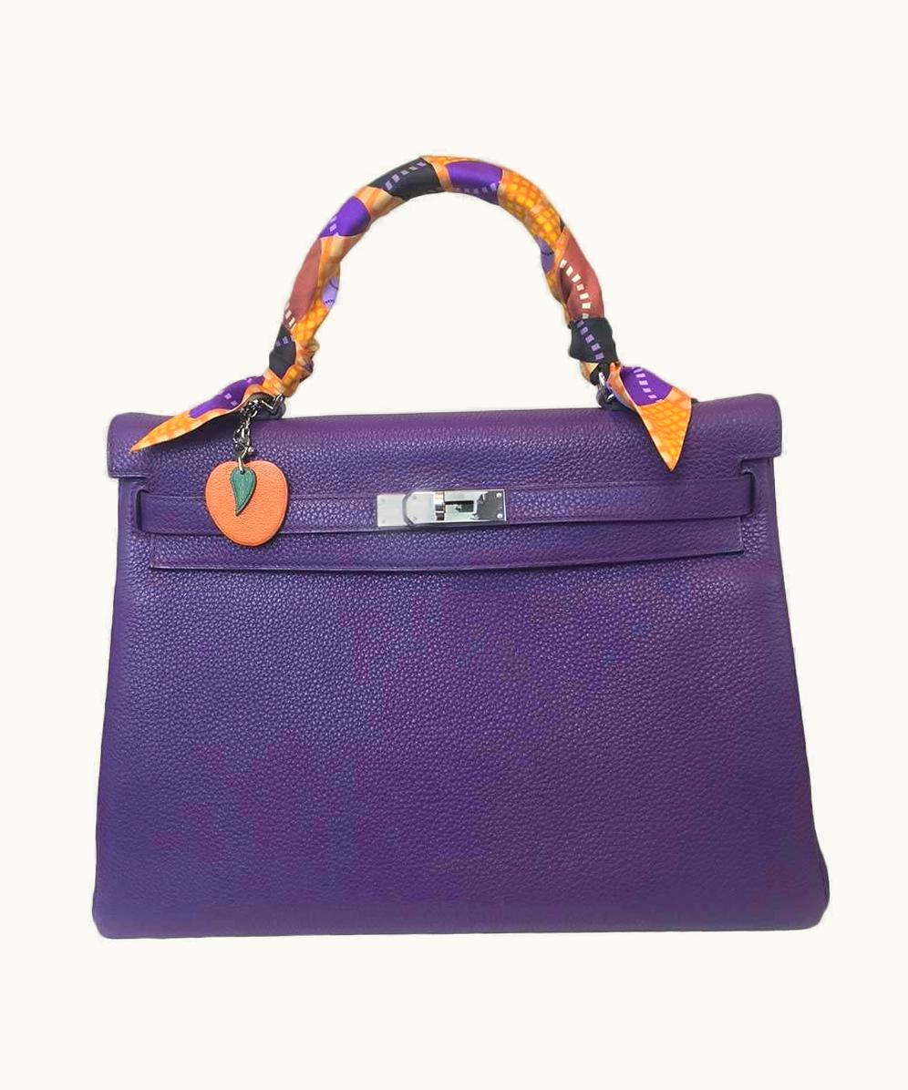 Hermès Hermès Kelly 35cm - Ultraviolet - Epsom - Sellier - Palladium (PHW)