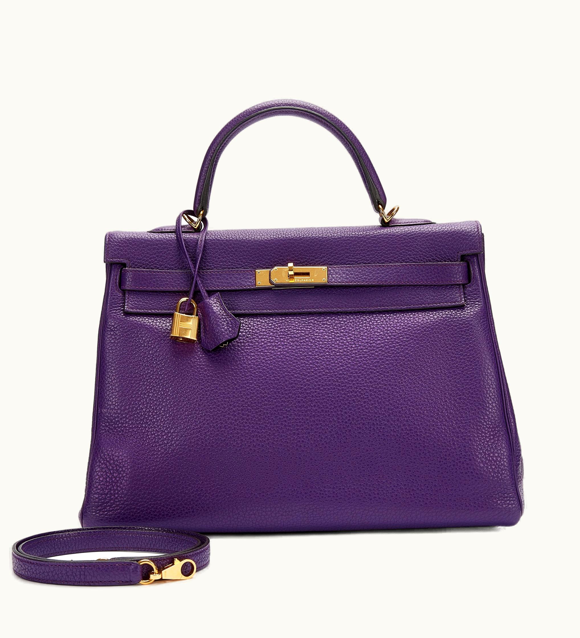 Hermès Hermès Kelly 35cm - Ultraviolet - Swift - Retourne - Gold (GHW)