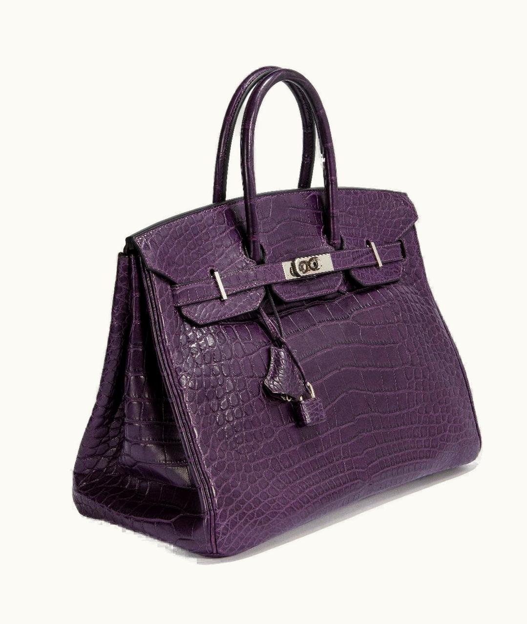 Hermès Hermès Kelly 35cm - Amethyst - Swift - Retourne - Palladium (PHW)