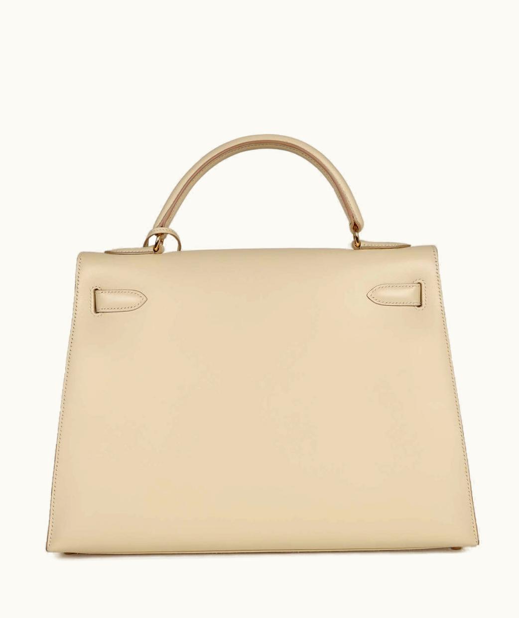 Hermès Hermès Kelly 35cm - Ivory - Clemence - Sellier - Gold (GHW)