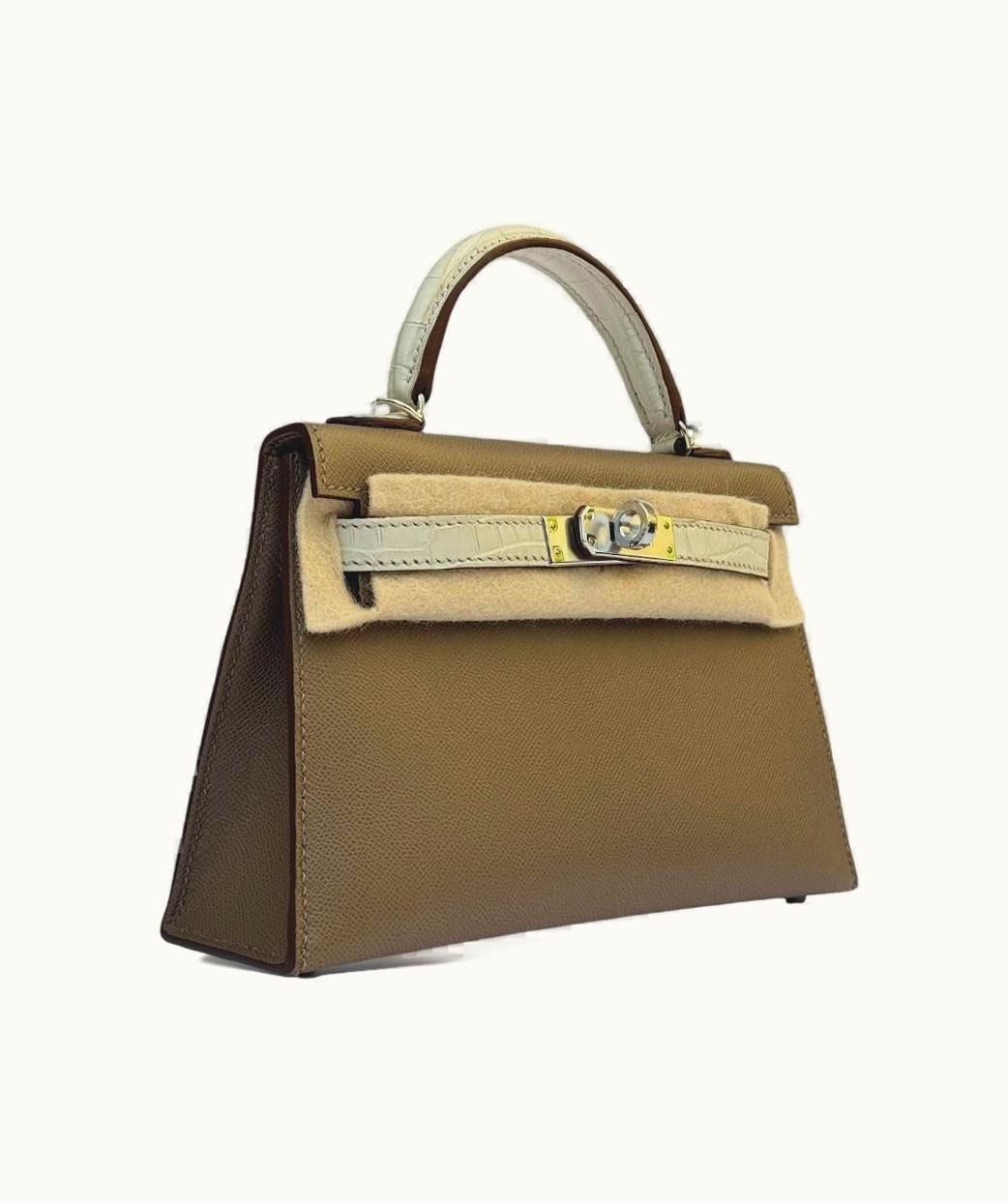 Hermès Hermès Kelly 35cm - Beton - Epsom - Sellier - Palladium (PHW)