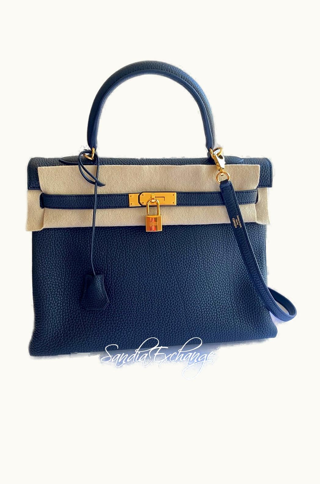 Hermès Hermès Kelly 35cm - Noir - Clemence - Retourne - Gold (GHW)