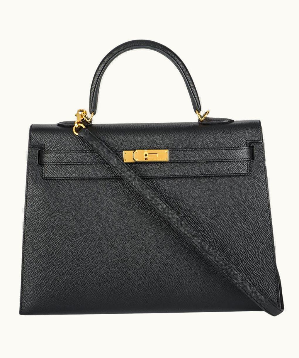Hermès Hermès Kelly 35cm - Noir - Epsom - Sellier - Gold (GHW)