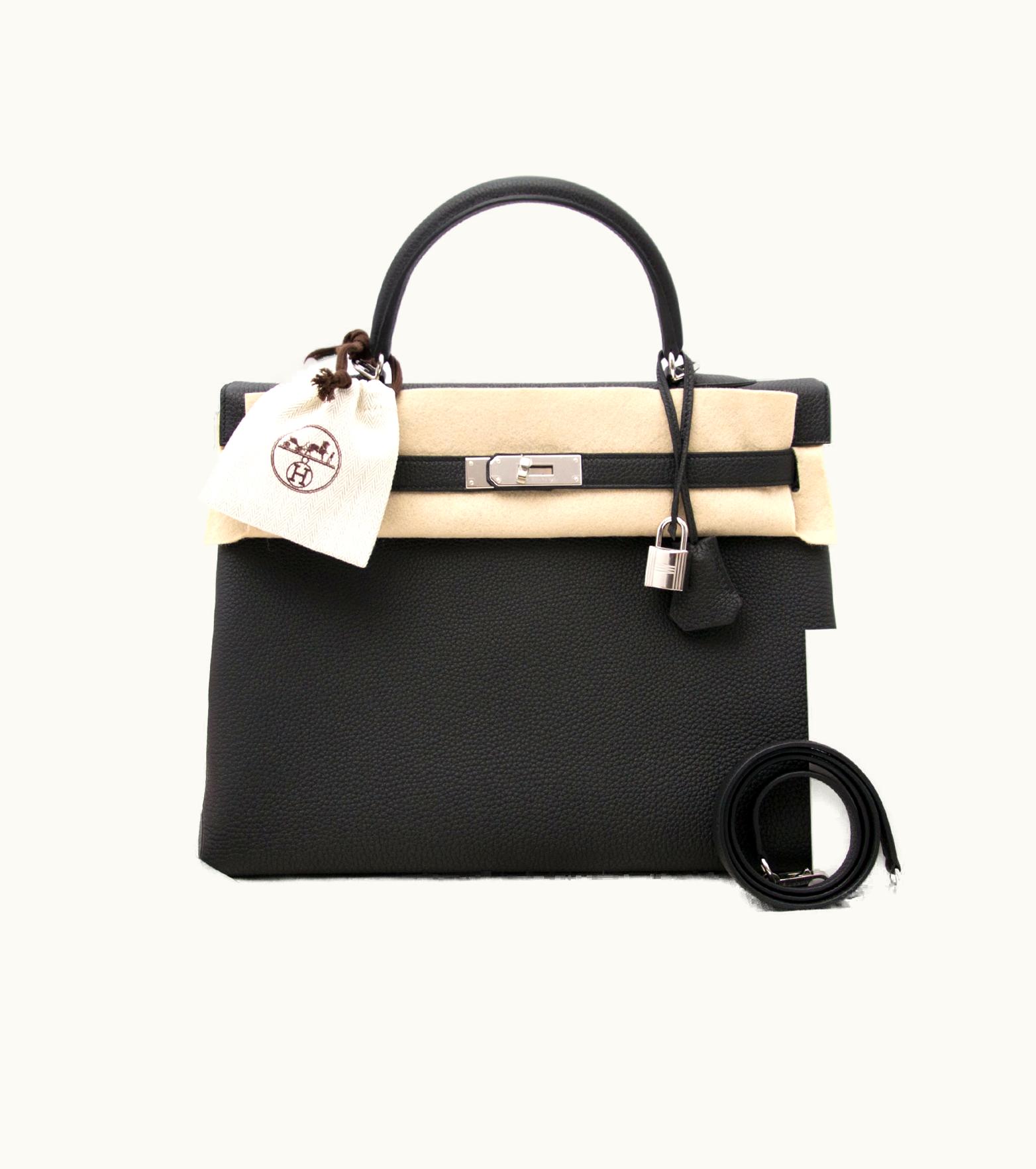 Hermès Hermès Kelly 35cm - Noir - Swift - Sellier - Palladium (PHW)