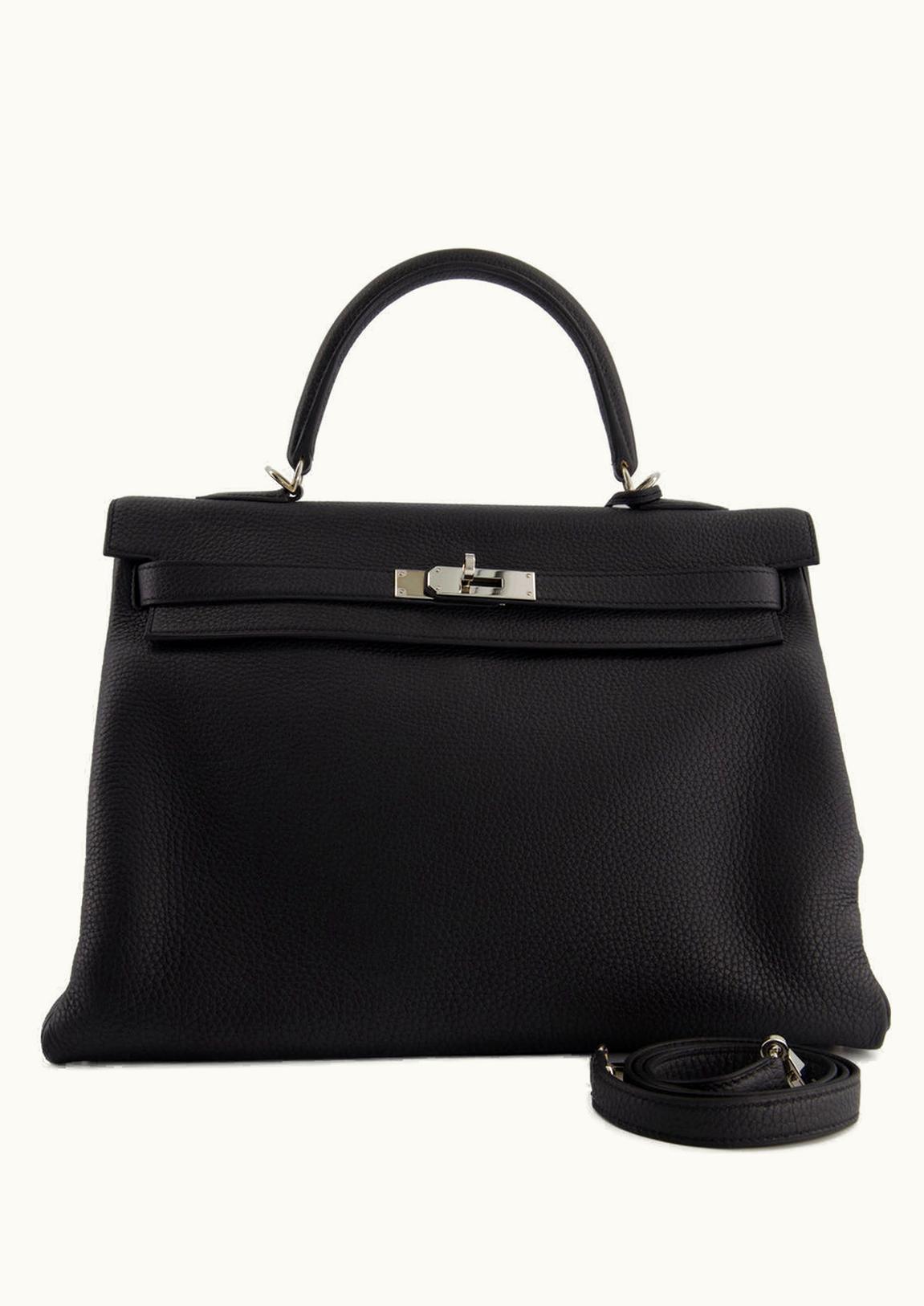 Hermès Hermès Kelly 35cm - Black - Togo - Sellier - Palladium (PHW)