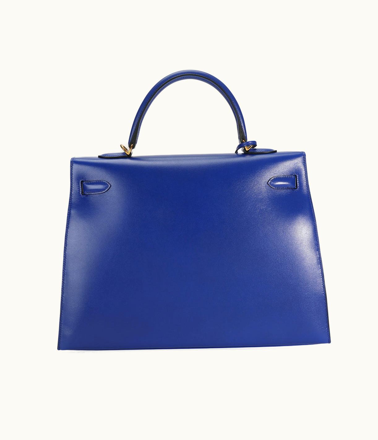 Hermès Hermès Kelly 40cm - Bleu Electrique - Swift - Sellier - Gold (GHW)