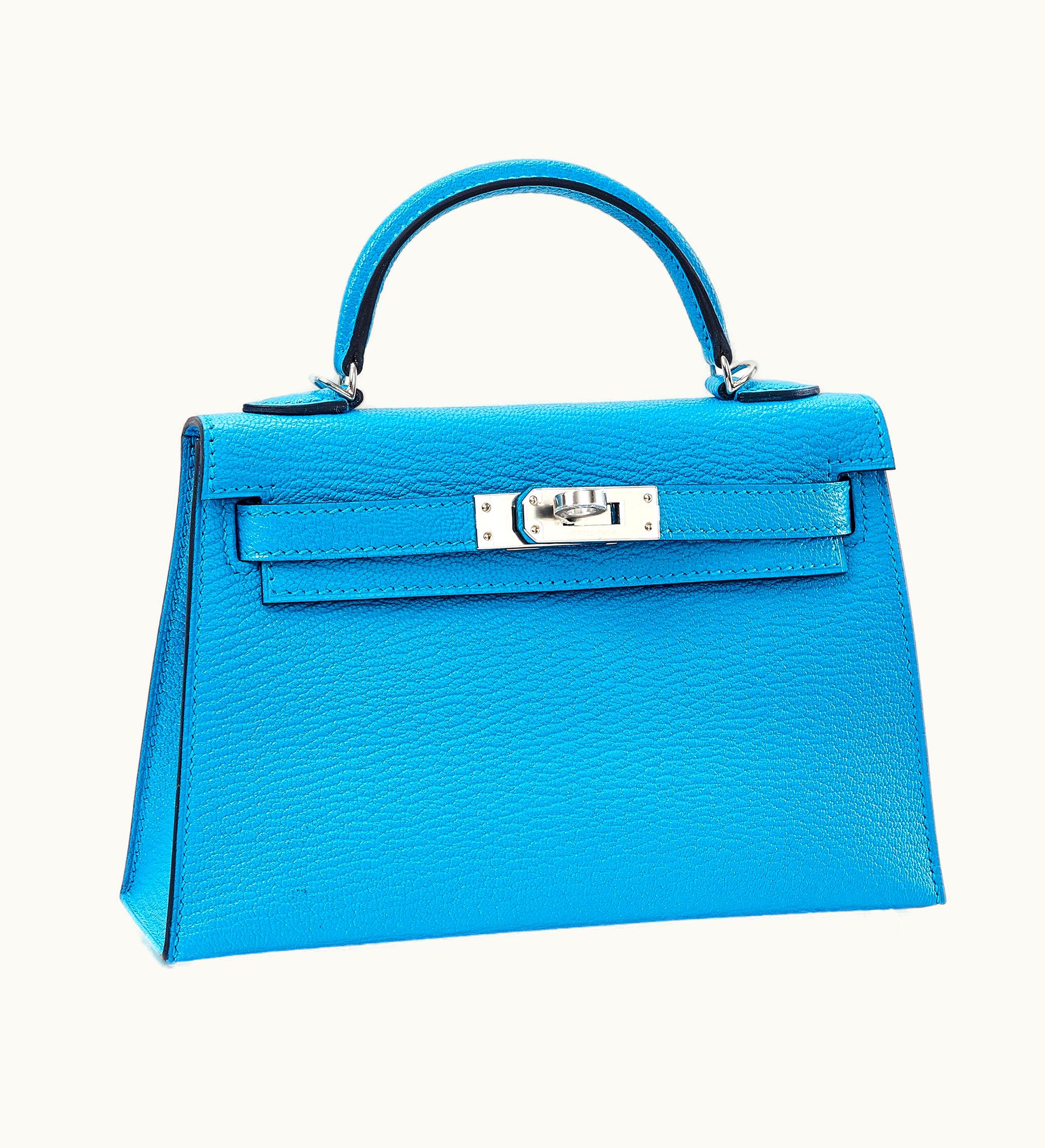 Hermès Hermès Kelly 40cm - Bleu Frida - Togo - Sellier - Palladium (PHW)