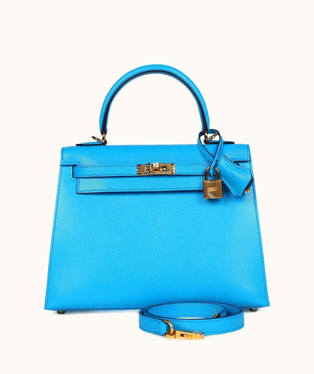 Hermès Hermès Kelly 40cm - Bleu Frida - Epsom - Sellier - Gold (GHW)