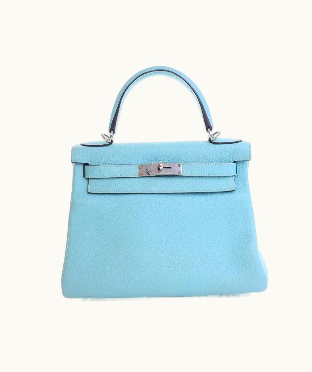 Hermès Hermès Kelly 40cm - Bleu Atoll - Epsom - Retourne - Palladium (PHW)