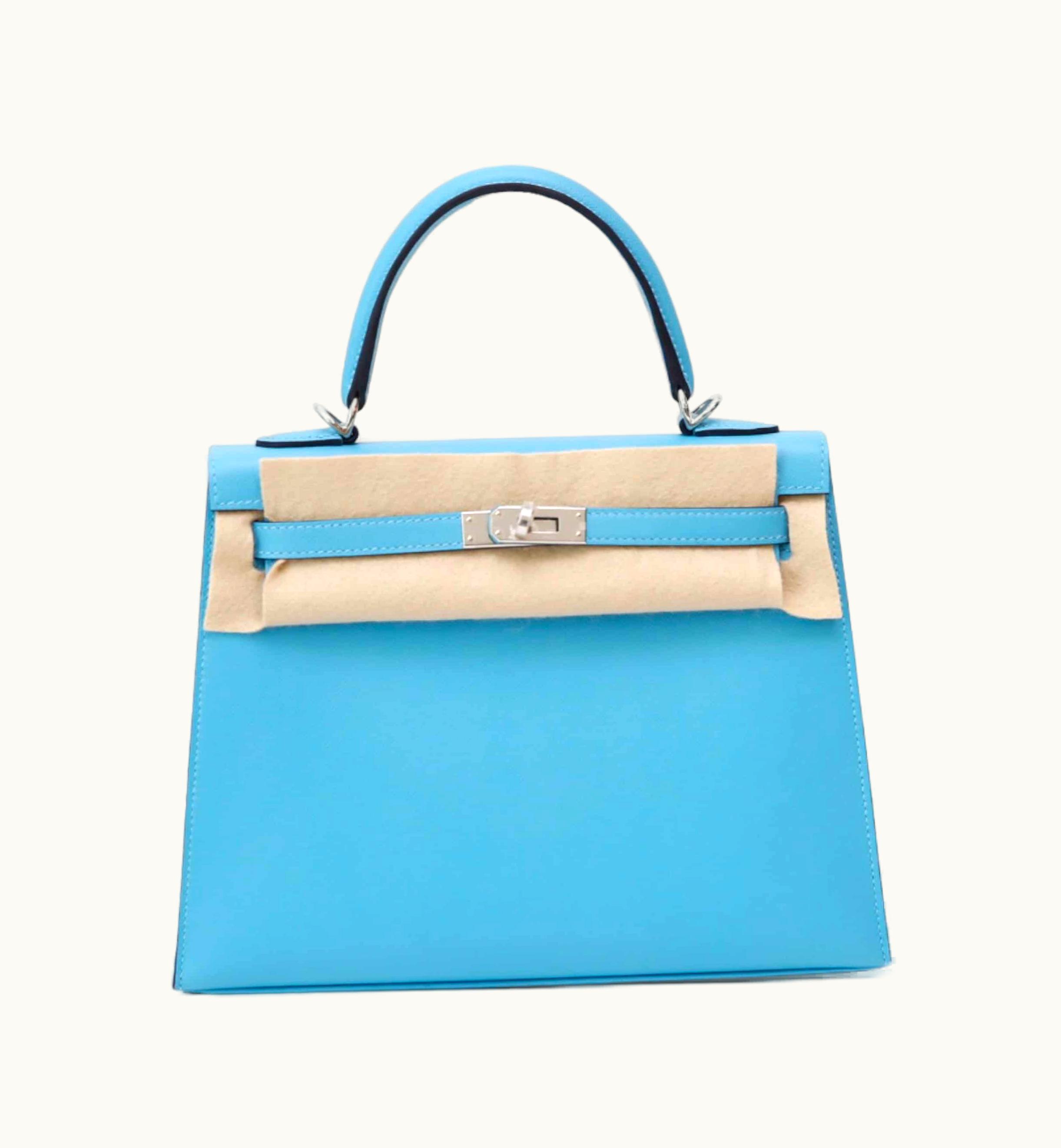 Hermès Hermès Kelly 40cm - Bleu Du Nord - Clemence - Sellier - Palladium (PHW)
