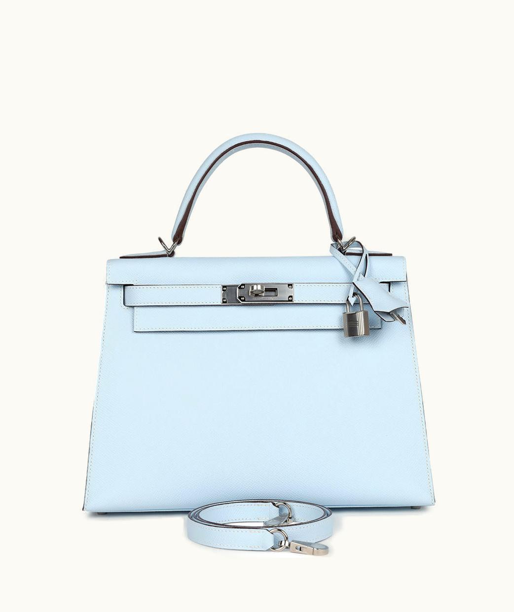 Hermès Hermès Kelly 40cm - Bleu Brume - Togo - Sellier - Palladium (PHW)