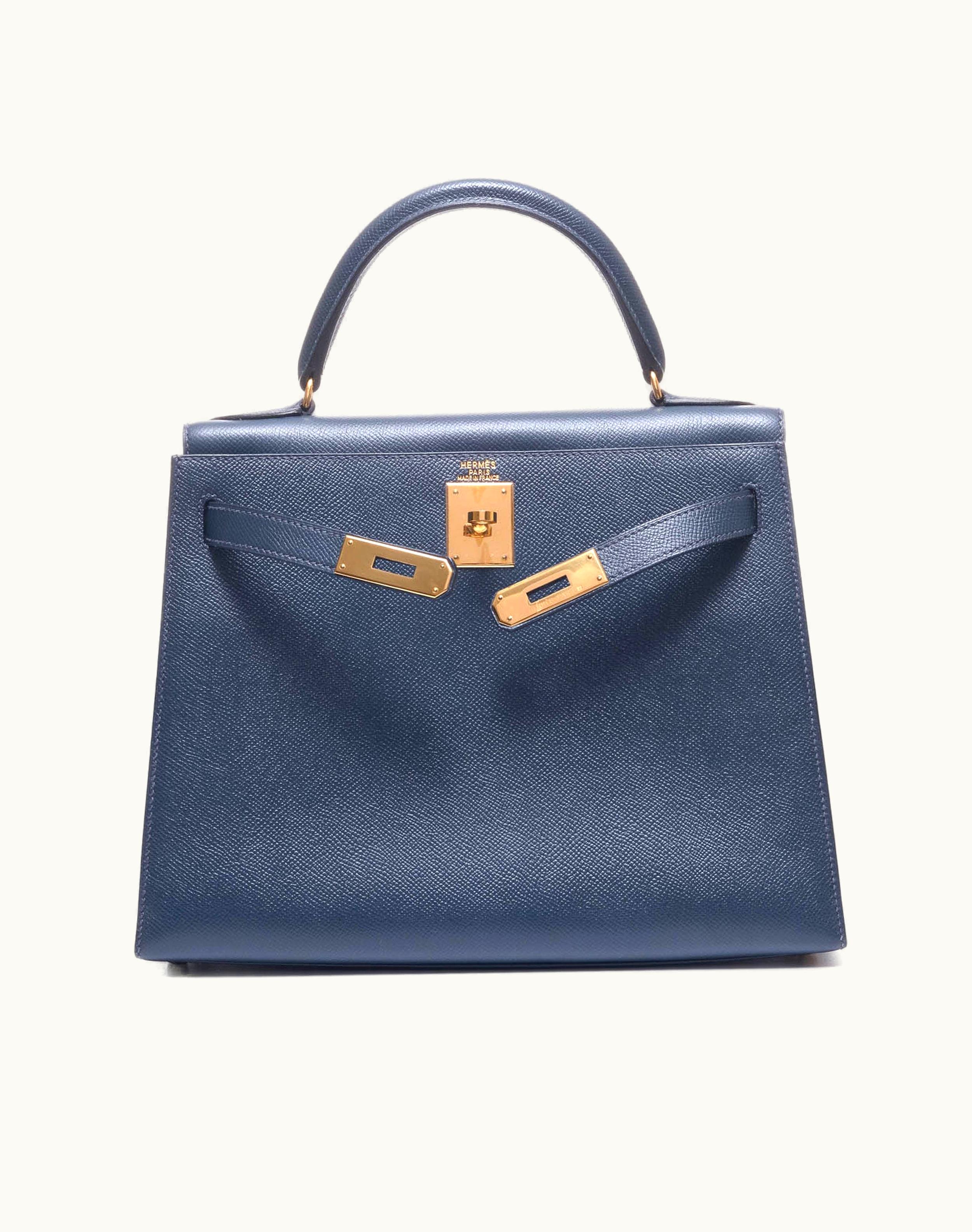 Hermès Hermès Kelly 40cm - Bleu Marine - Swift - Sellier - Gold (GHW)