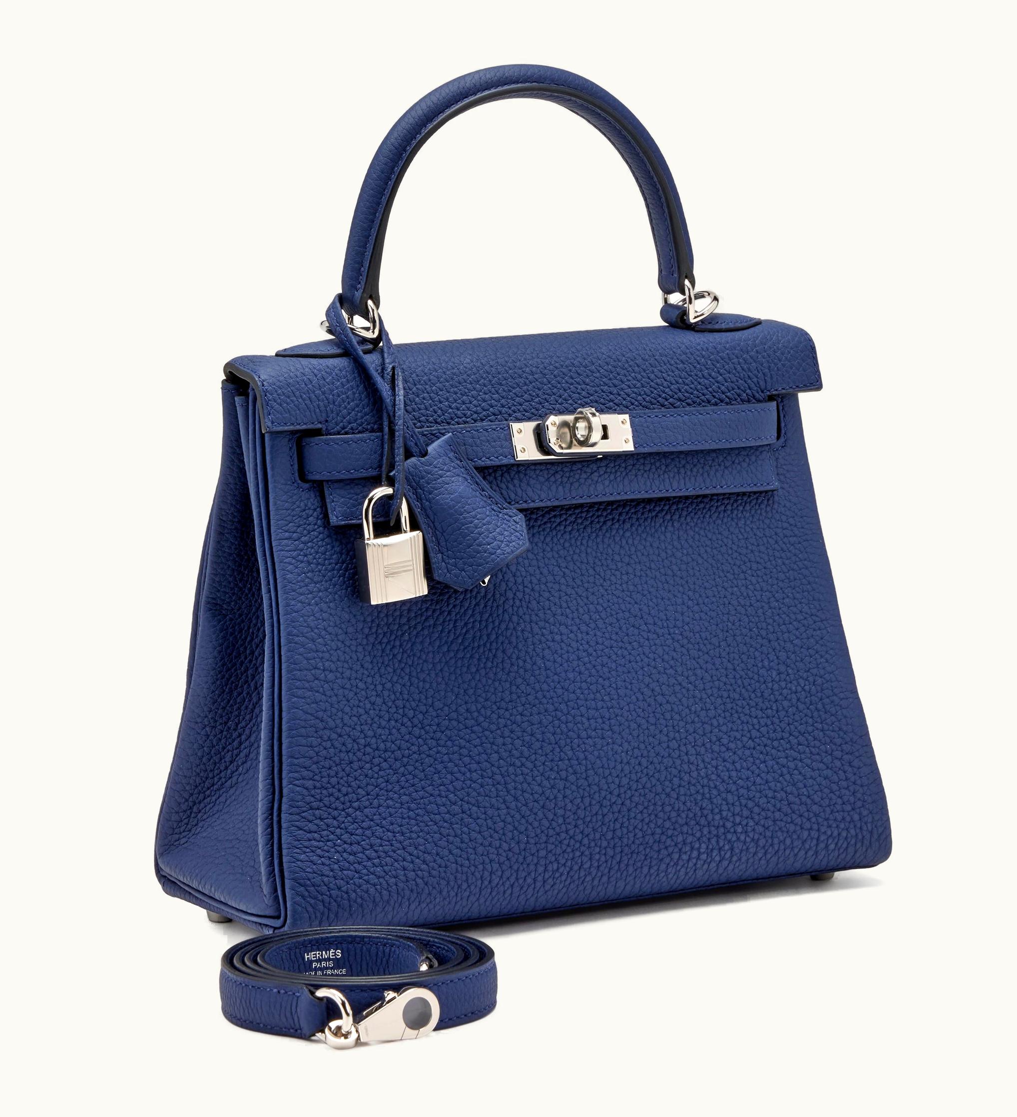 Hermès Hermès Kelly 40cm - Bleu Saphir - Togo - Retourne - Palladium (PHW)