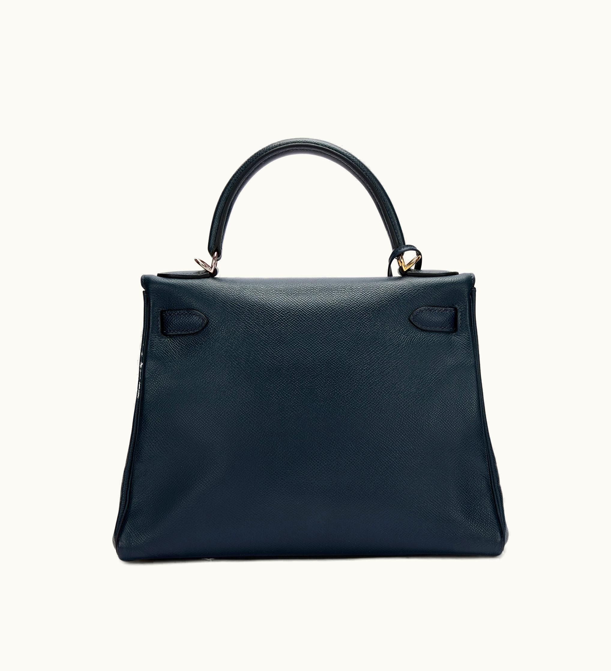 Hermès Hermès Kelly 40cm - Bleu Indigo - Clemence - Retourne - Gold (GHW)