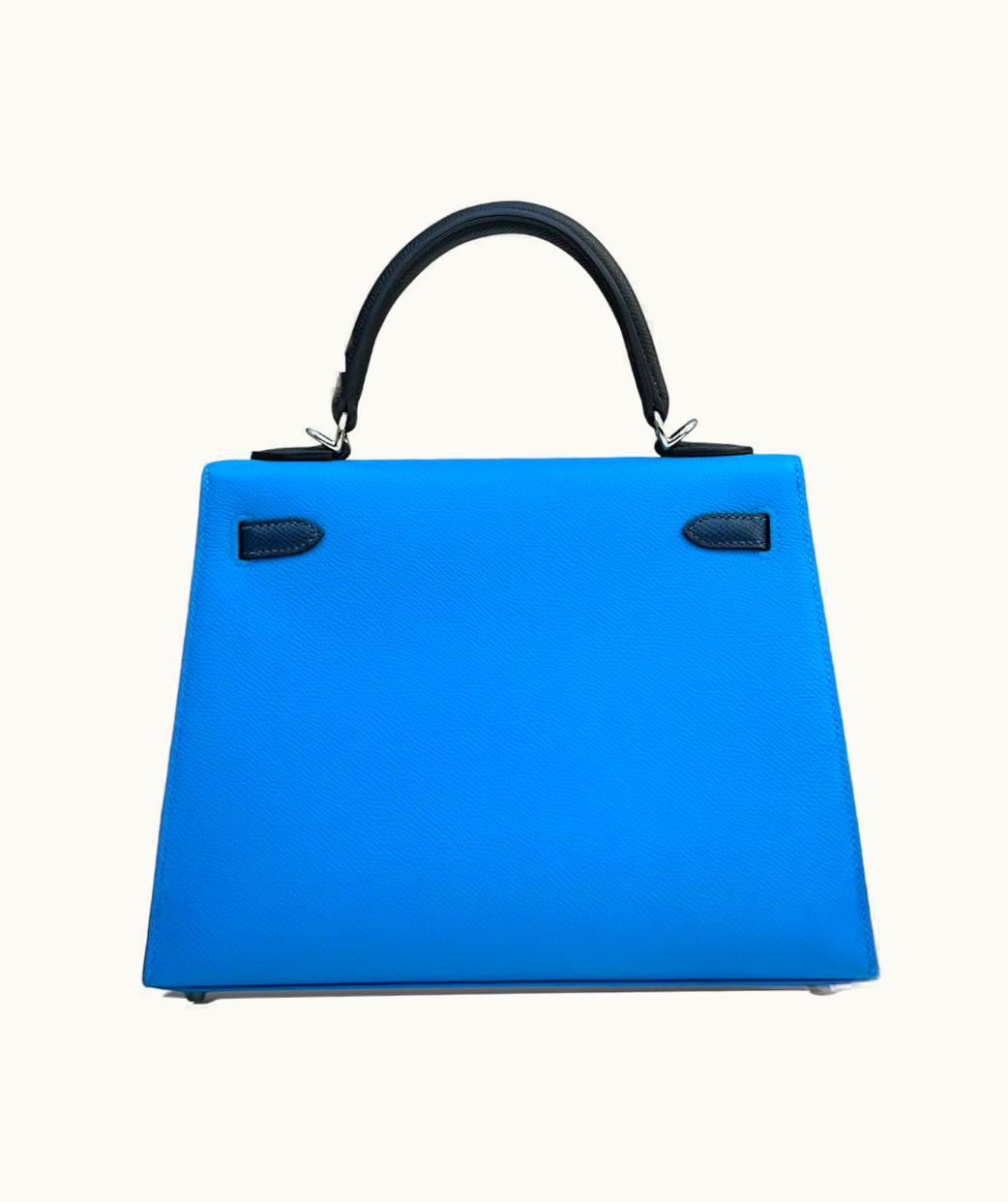 Hermès Hermès Kelly 40cm - Bleu Zanzibar - Swift - Retourne - Palladium (PHW)
