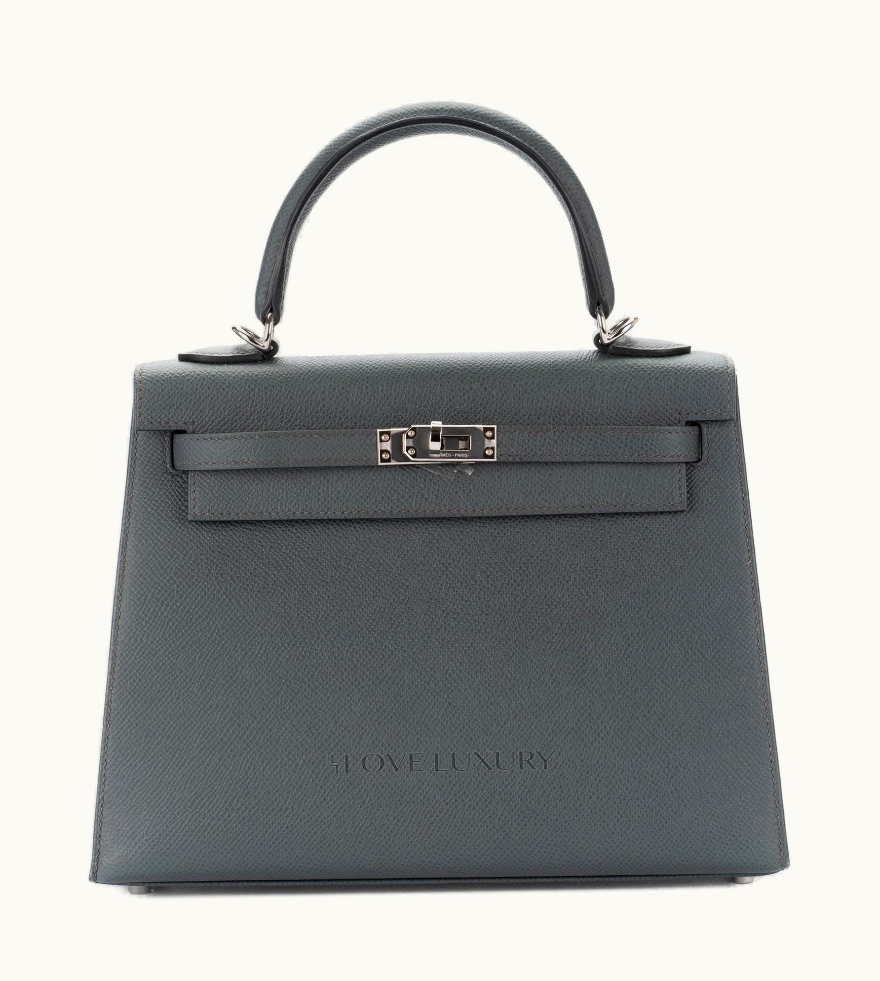 Hermès Hermès Kelly 40cm - Bleu Orage - Epsom - Sellier - Palladium (PHW)
