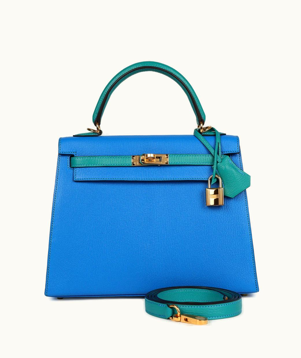 Hermès Hermès Kelly 40cm - Bleu Paon - Togo - Sellier - Gold (GHW)