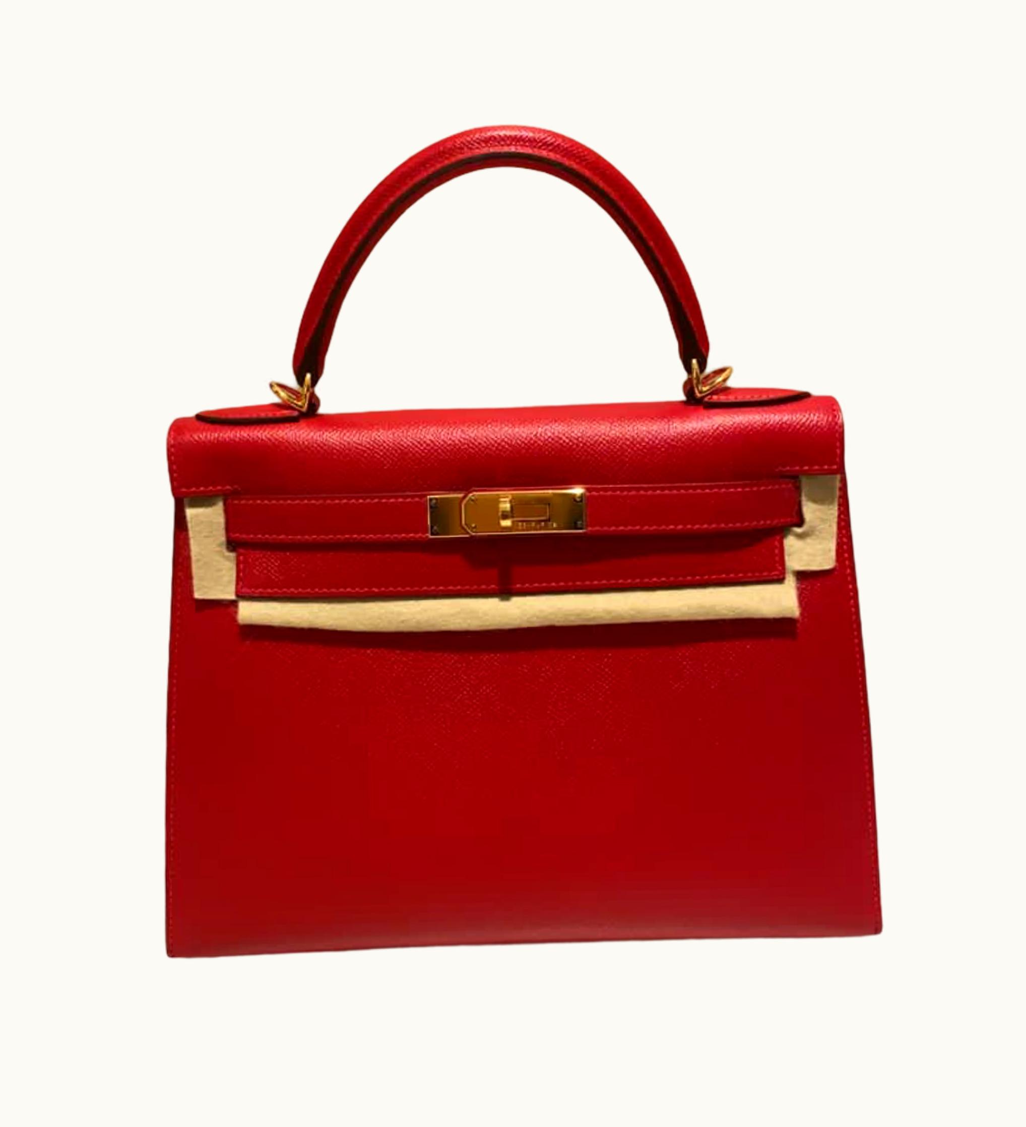 Hermès Hermès Kelly 40cm - Rouge Casaque - Epsom - Sellier - Gold (GHW)