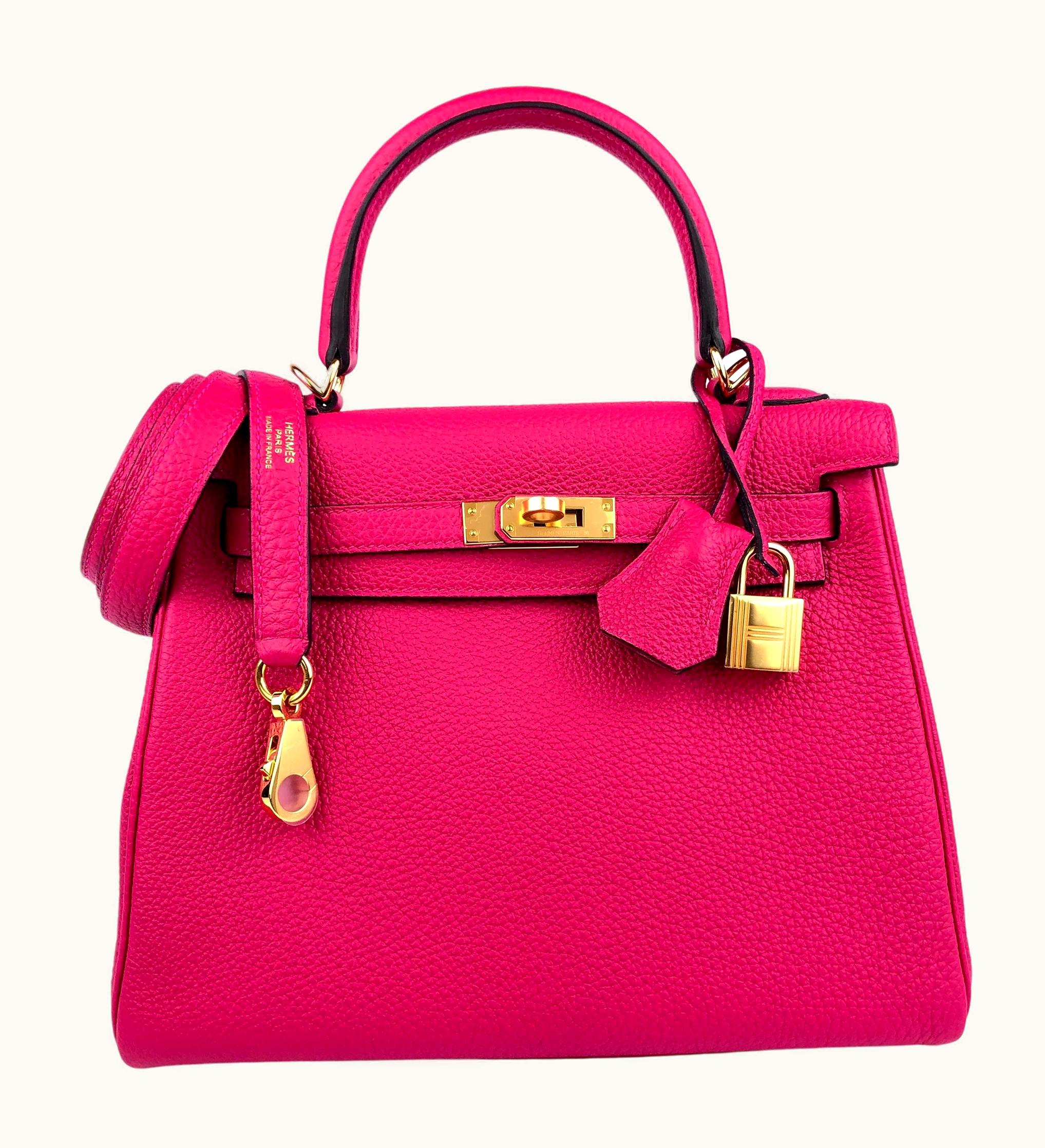 Hermès Hermès Kelly 40cm - Framboise - Togo - Sellier - Gold (GHW)
