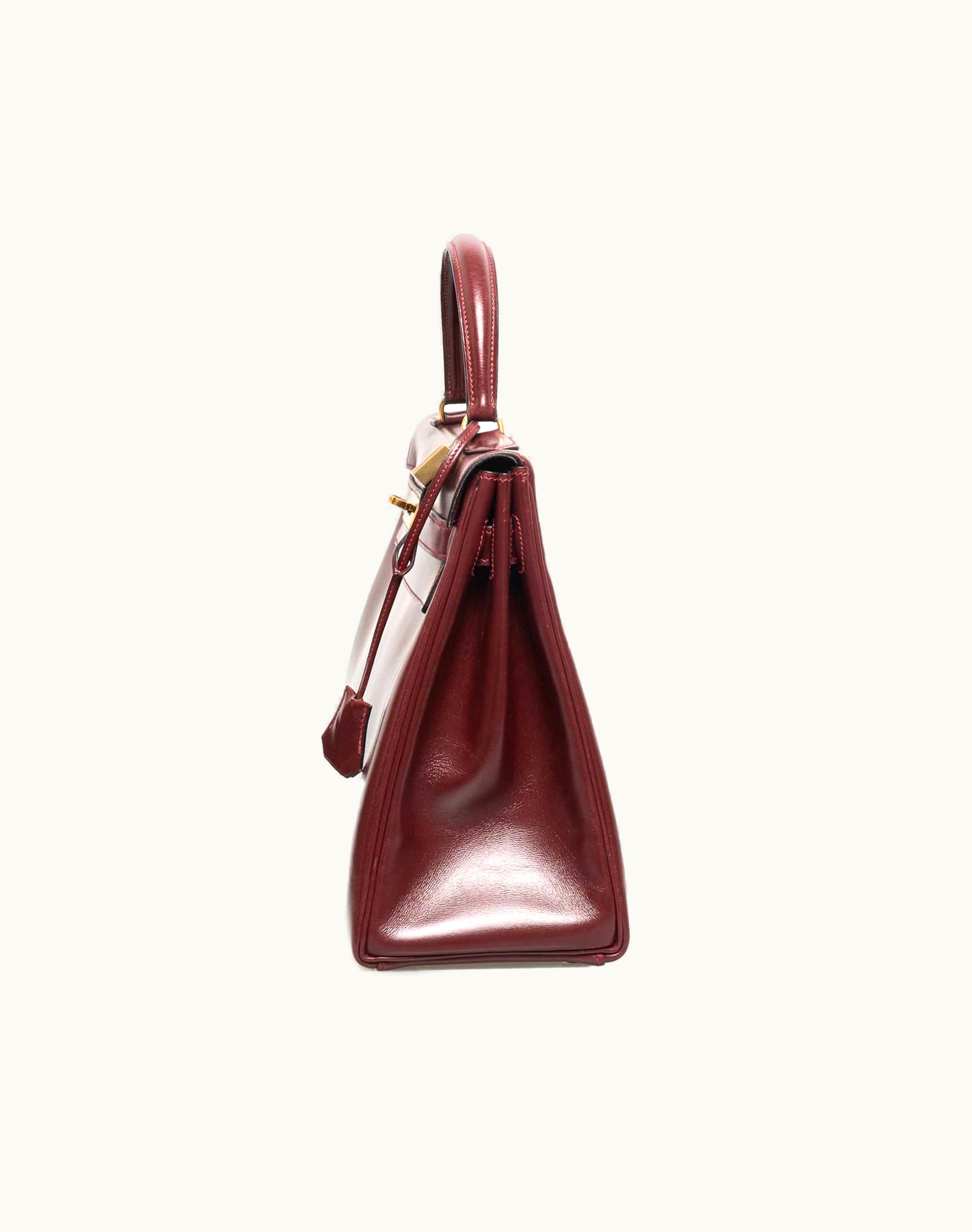 Hermès Hermès Kelly 40cm - Bordeaux - Swift - Sellier - Gold (GHW)