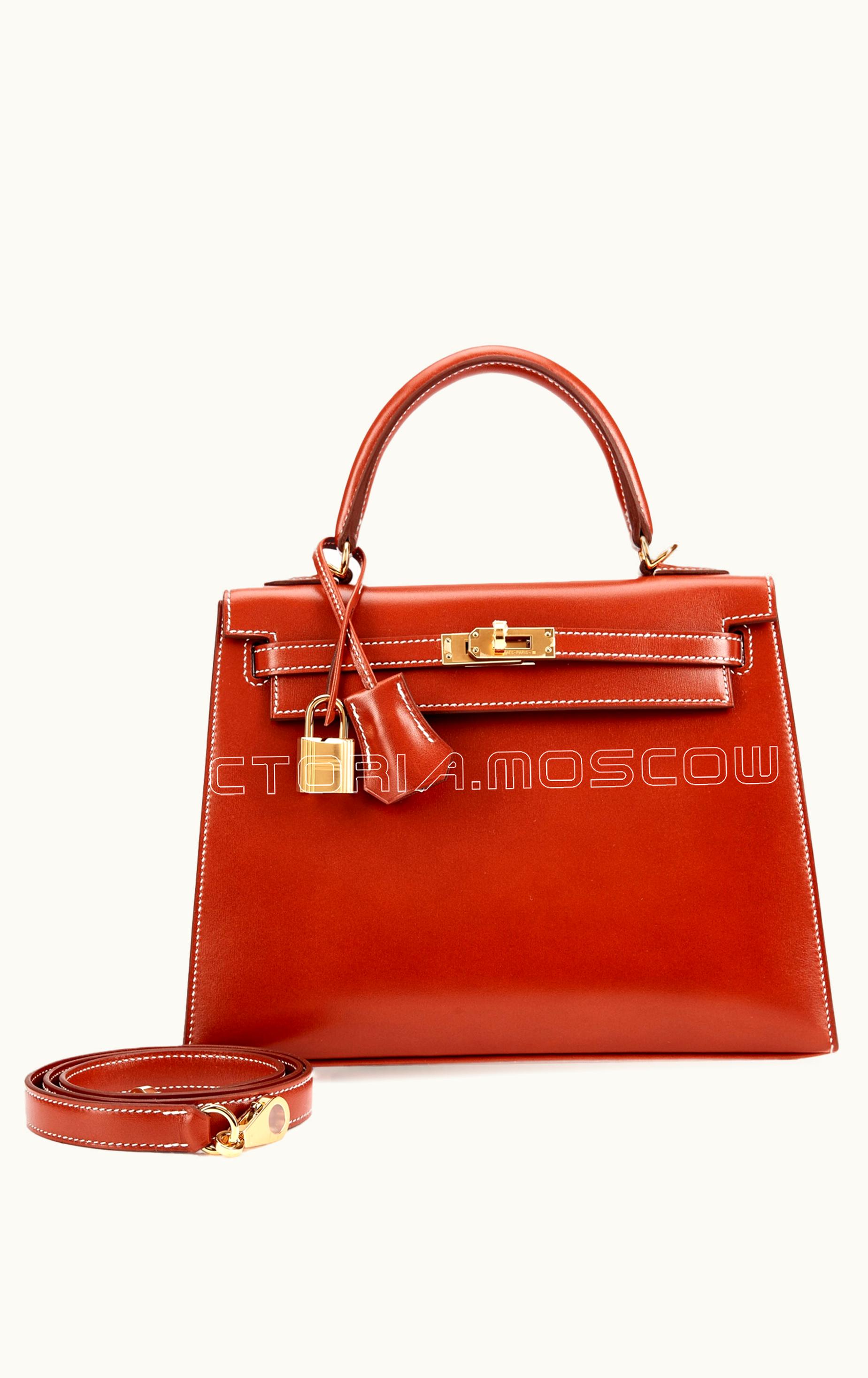 Hermès Hermès Kelly 40cm - Brique - Swift - Retourne - Gold (GHW)