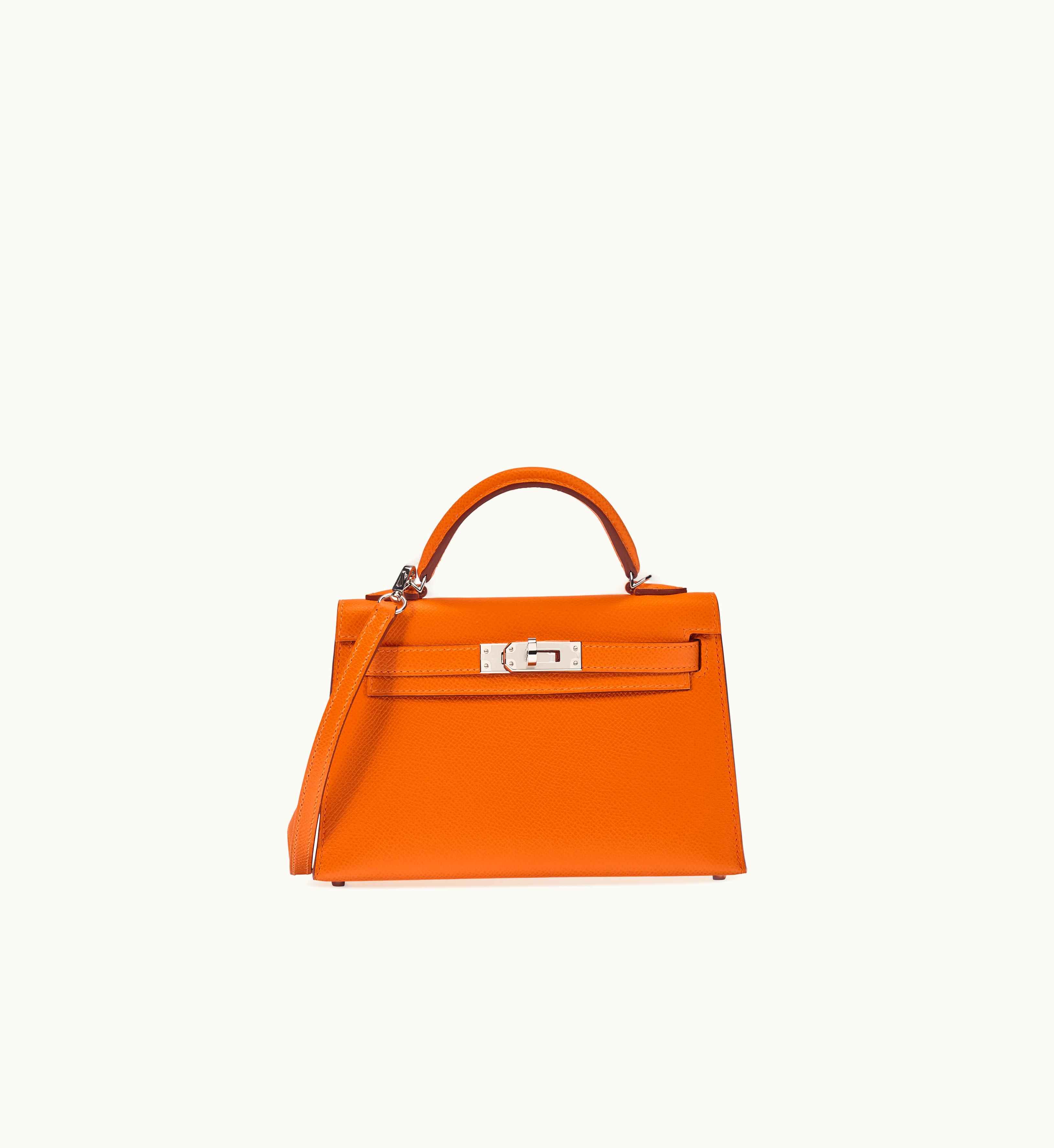 Hermès Hermès Kelly 40cm - Orange H - Clemence - Retourne - Palladium (PHW)