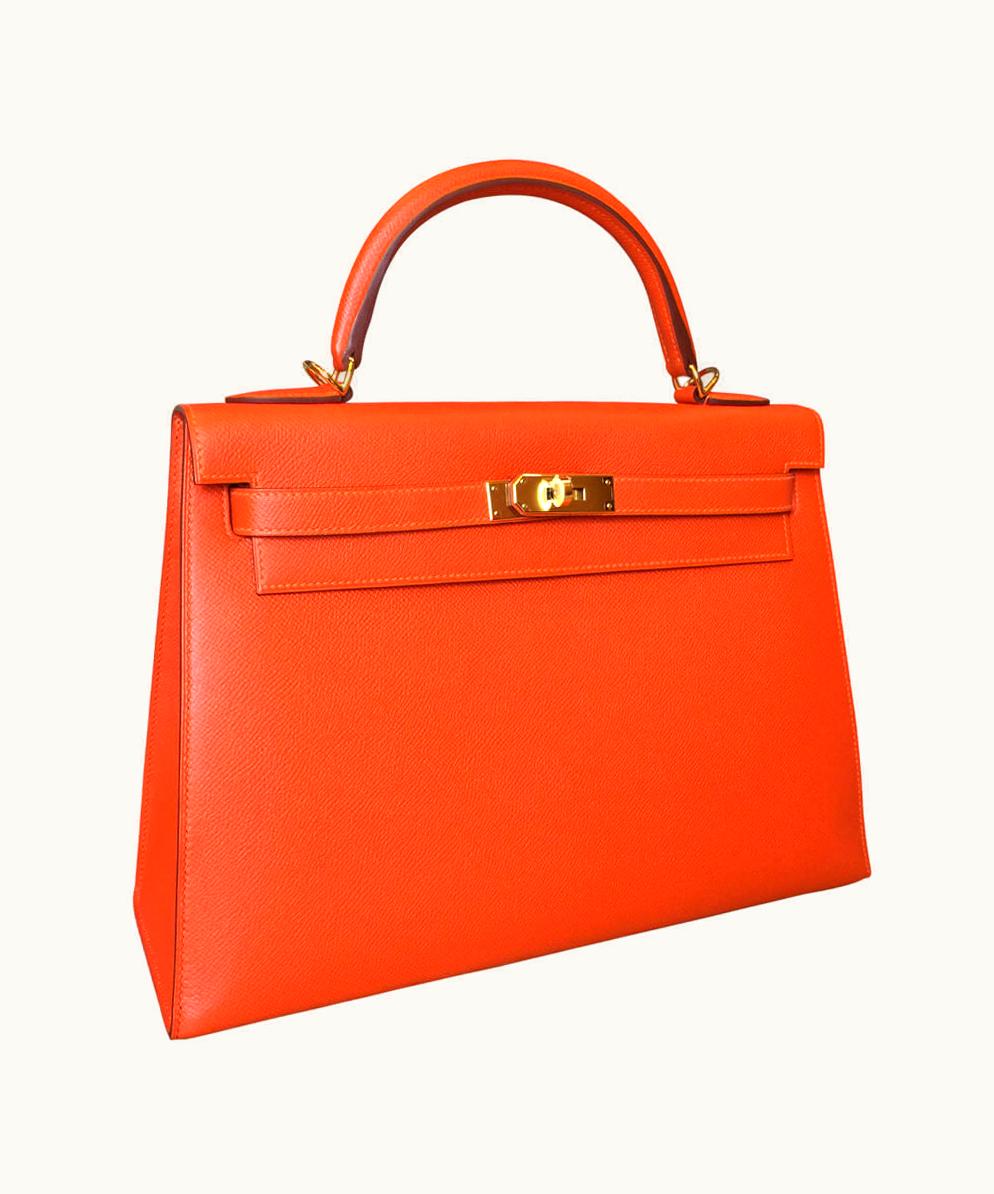 Hermès Hermès Kelly 40cm - Feu - Epsom - Sellier - Gold (GHW)