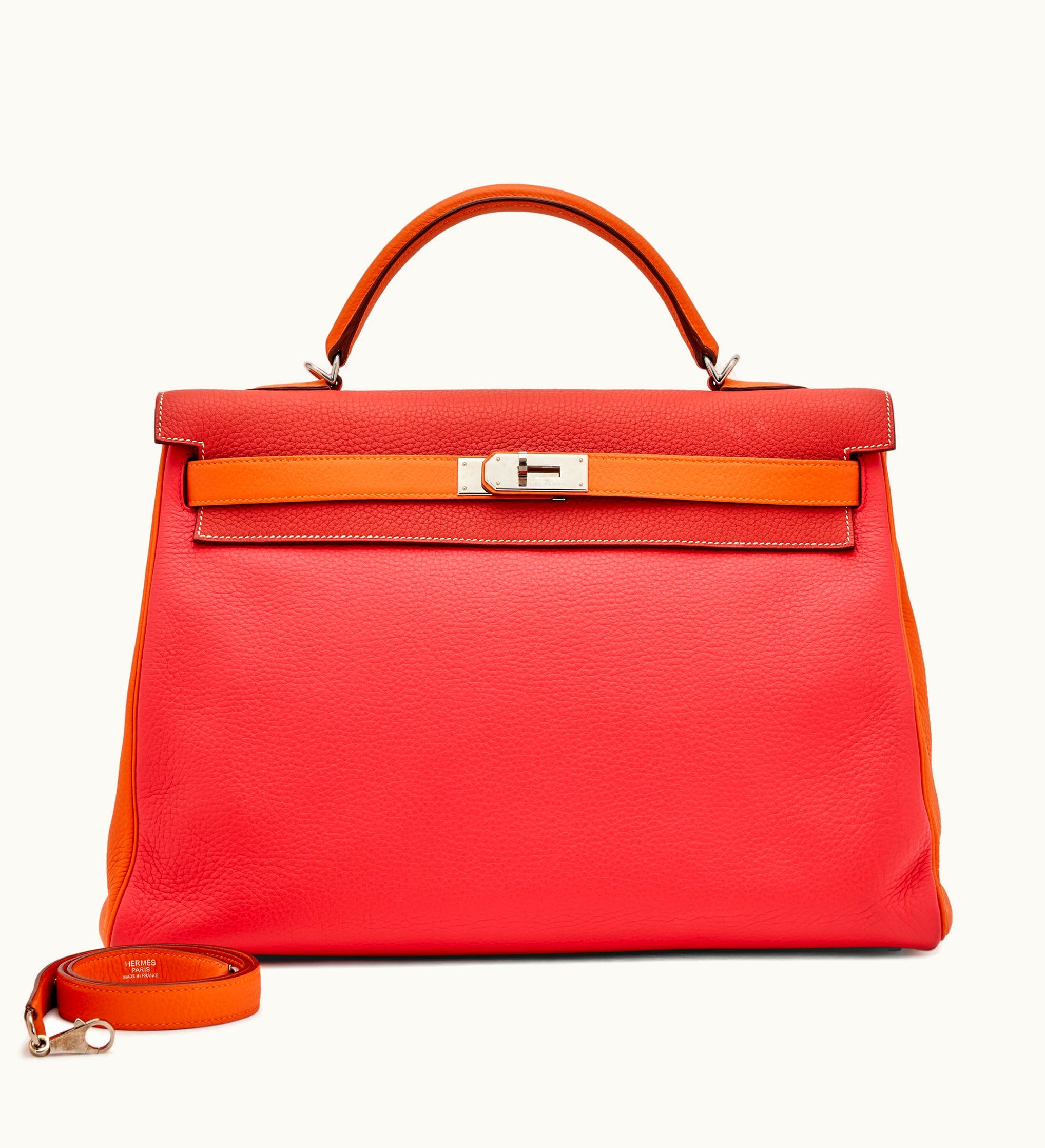 Hermès Hermès Kelly 40cm - Sanguine - Epsom - Retourne - Palladium (PHW)