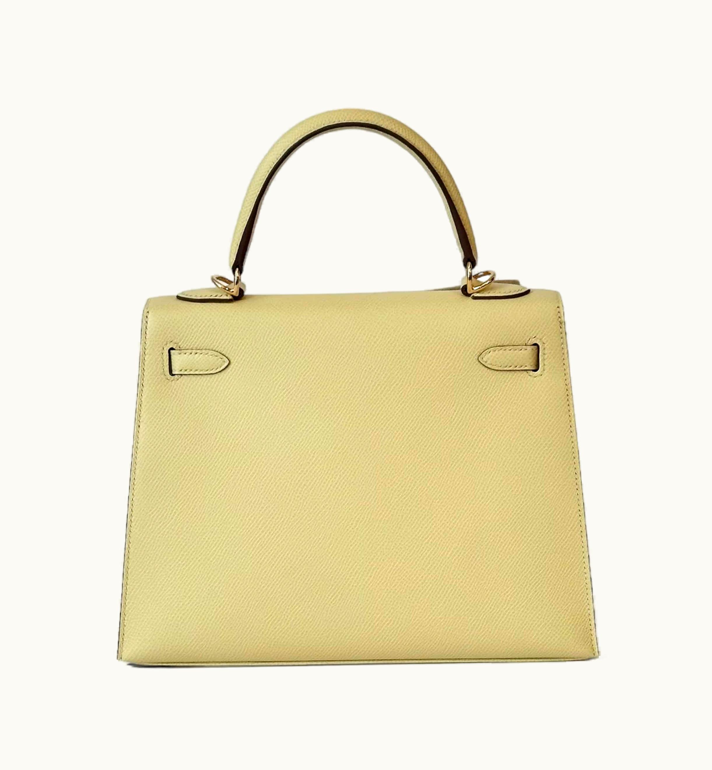 Hermès Hermès Kelly 40cm - Jaune Poussin - Clemence - Sellier - Gold (GHW)
