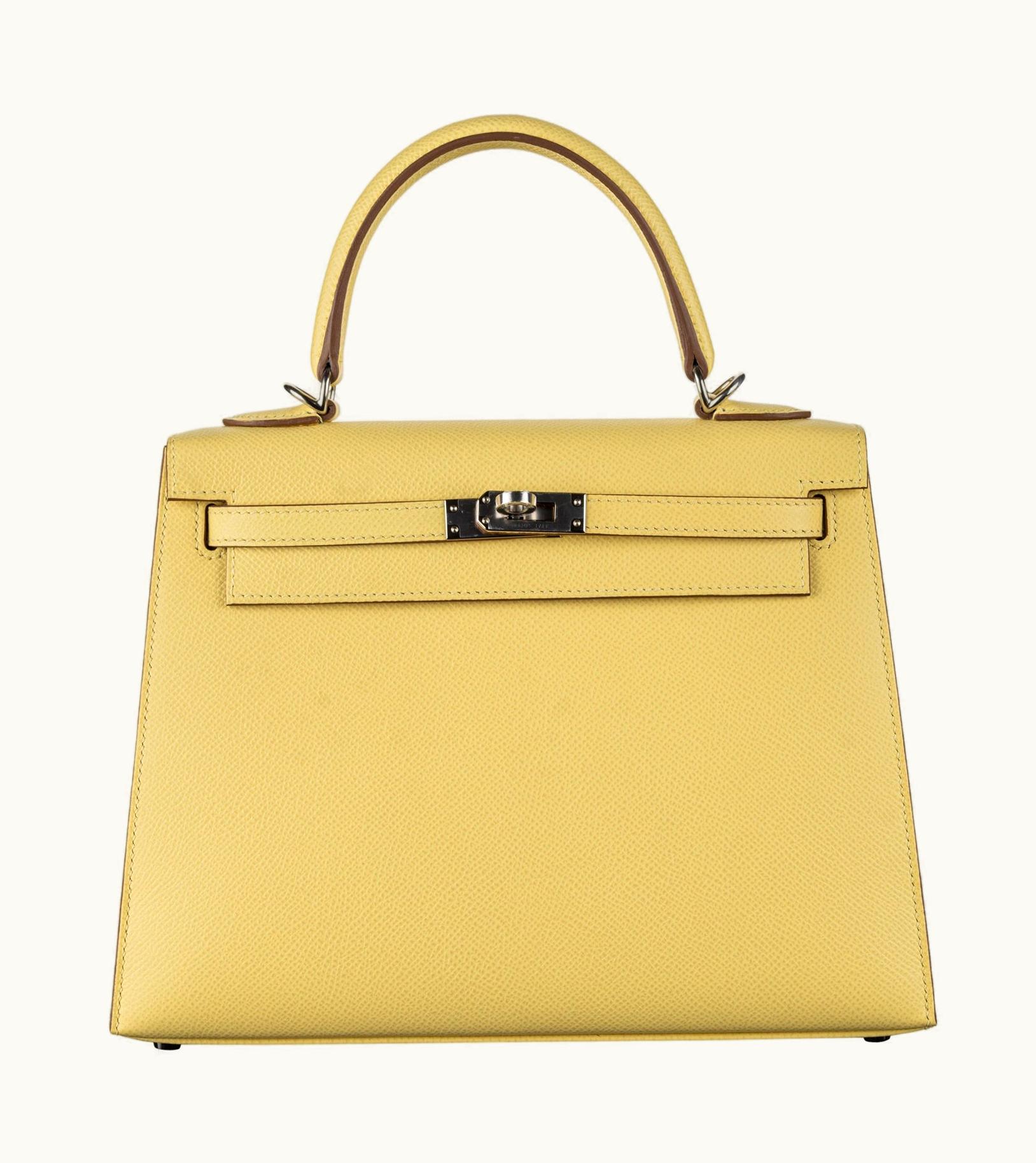 Hermès Hermès Kelly 40cm - Jaune Poussin - Togo - Sellier - Palladium (PHW)