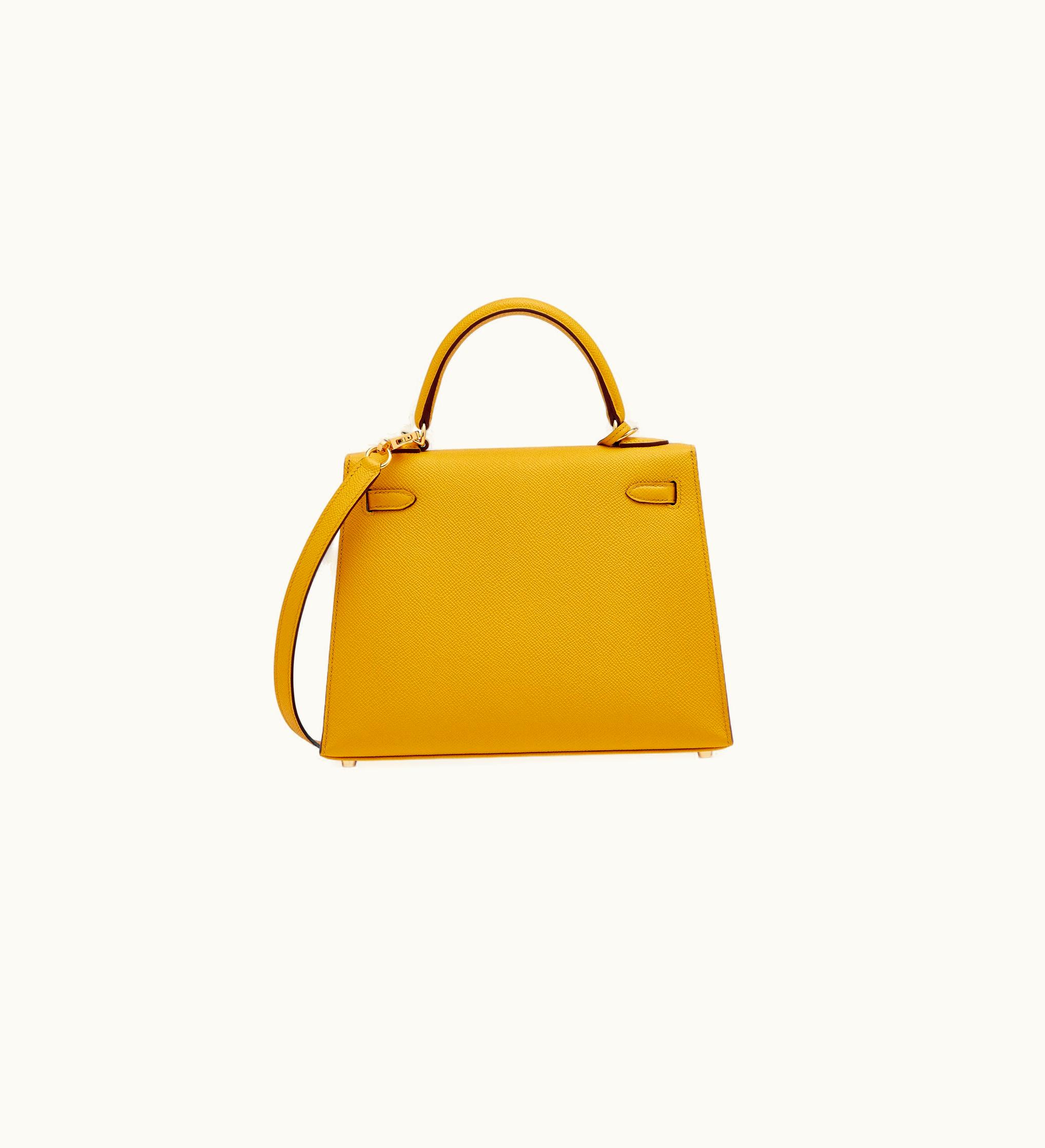 Hermès Hermès Kelly 40cm - Jaune Ambre - Clemence - Retourne - Gold (GHW)