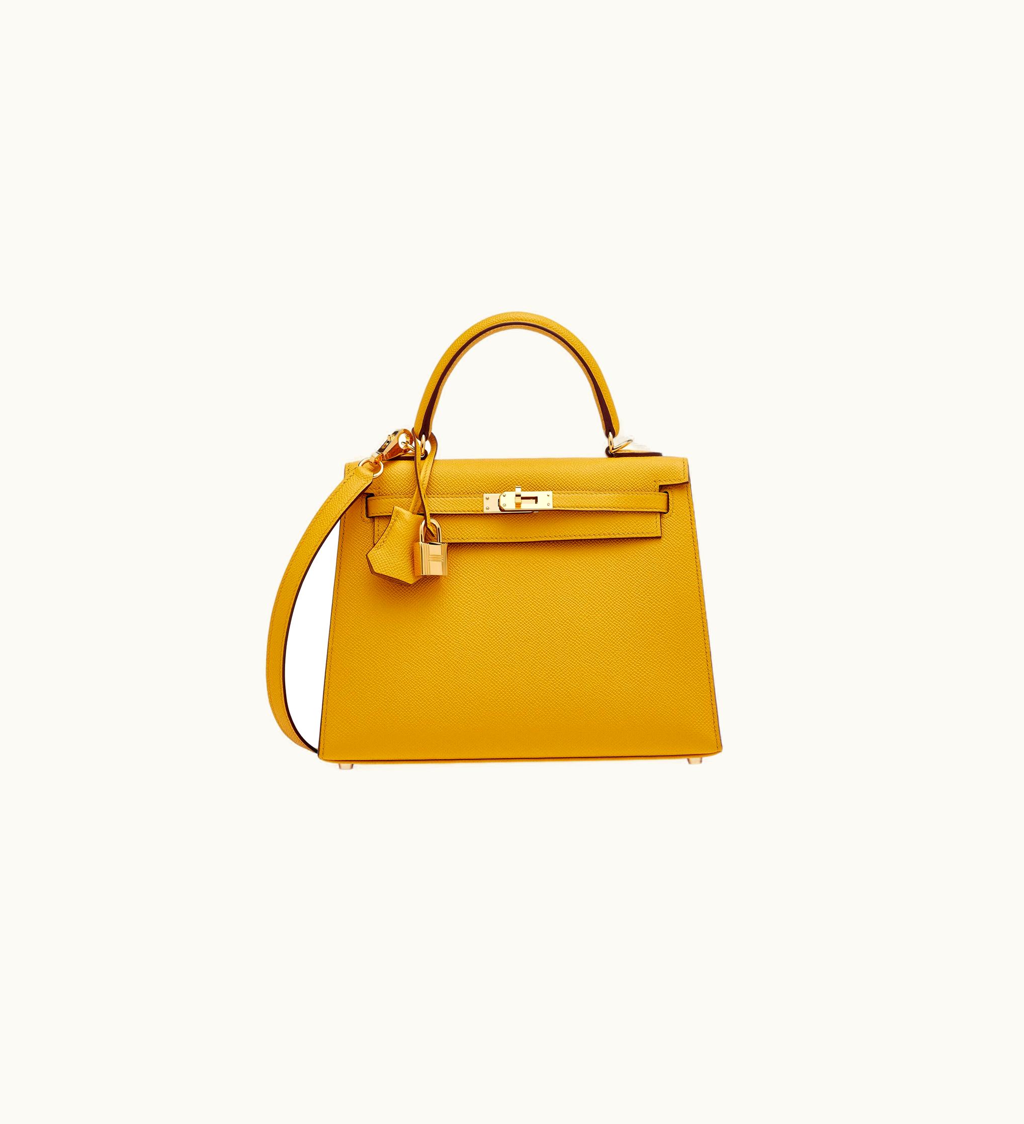 Hermès Hermès Kelly 40cm - Jaune Ambre - Togo - Sellier - Gold (GHW)