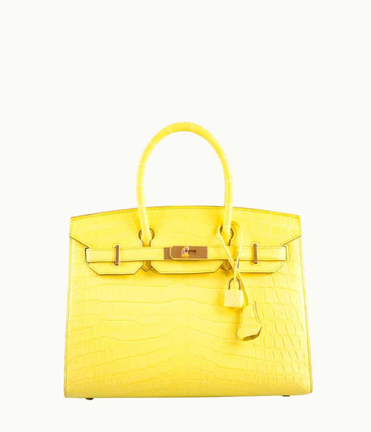 Hermès Hermès Kelly 40cm - Jaune Citron - Togo - Retourne - Gold (GHW)