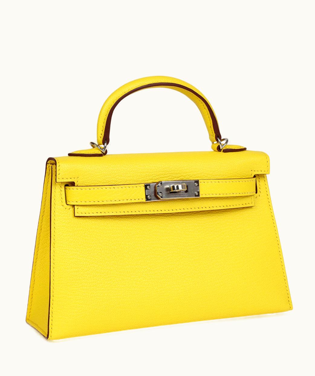 Hermès Hermès Kelly 40cm - Jaune Citron - Epsom - Sellier - Palladium (PHW)