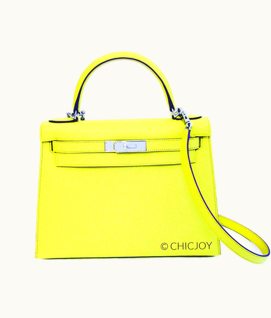 Hermès Hermès Kelly 40cm - Soufre - Togo - Sellier - Palladium (PHW)