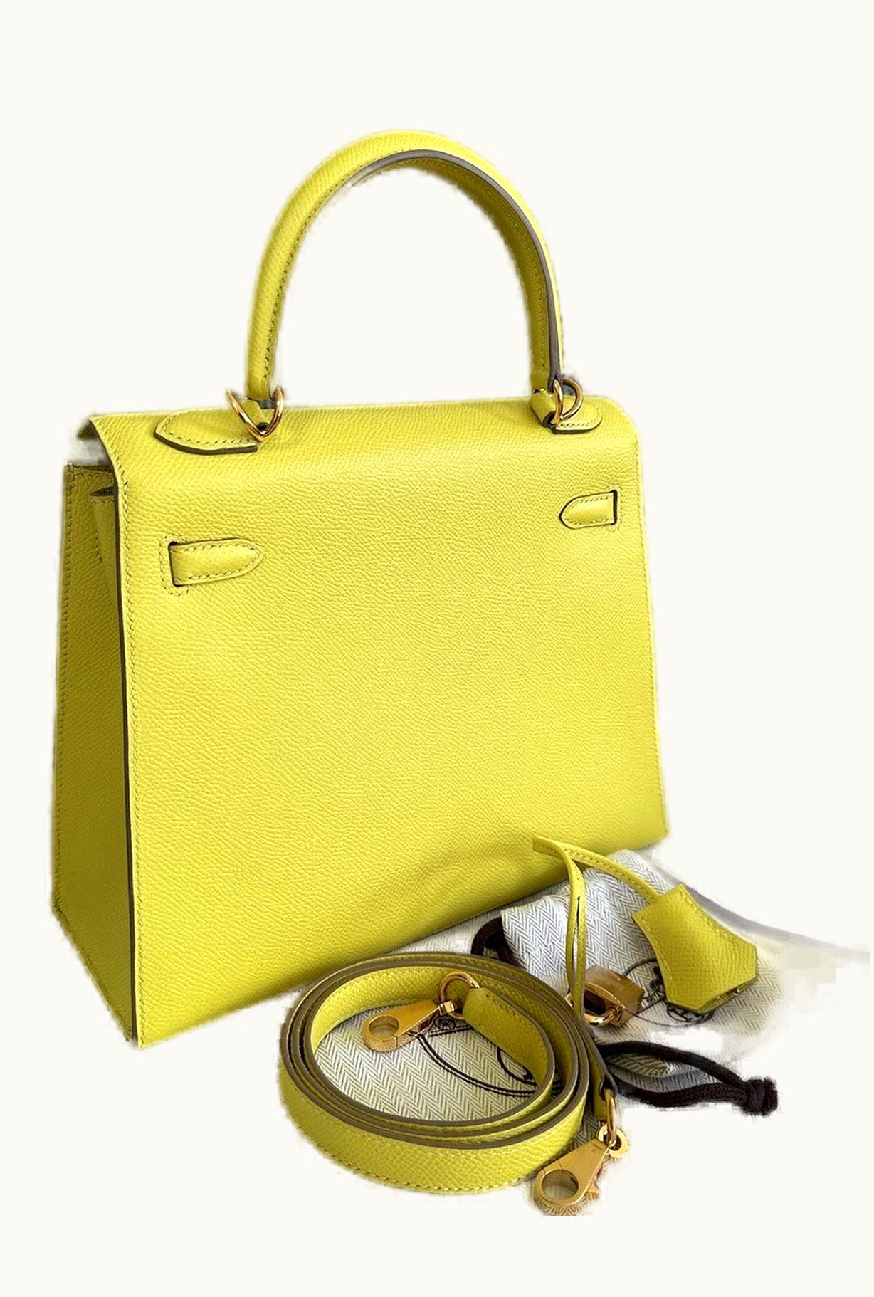 Hermès Hermès Kelly 40cm - Lime - Togo - Retourne - Gold (GHW)